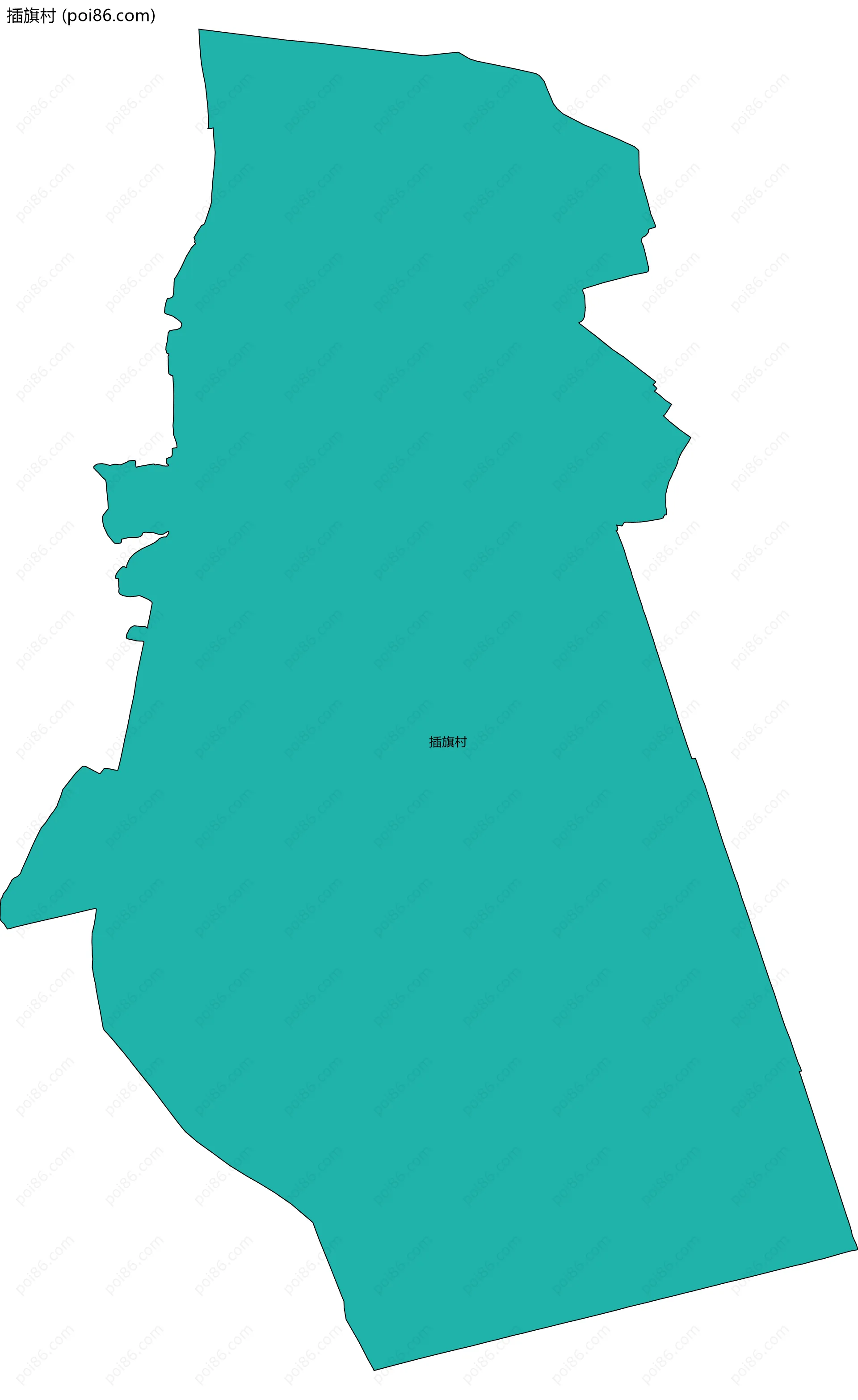 插旗村边界地图