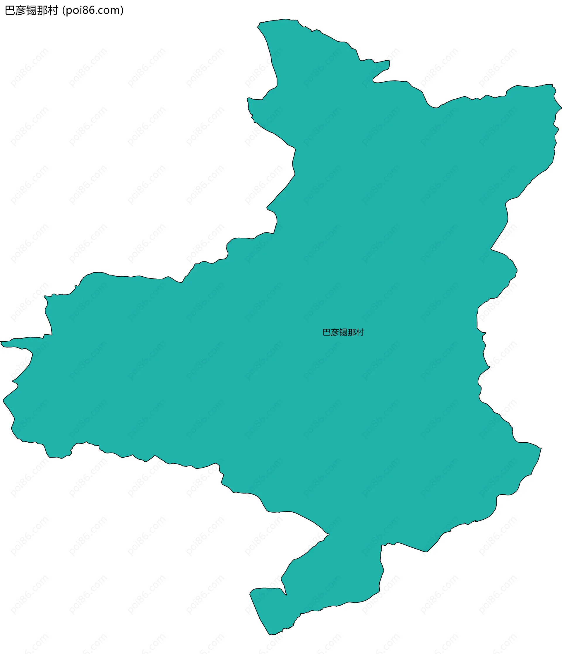 巴彦锡那村边界地图