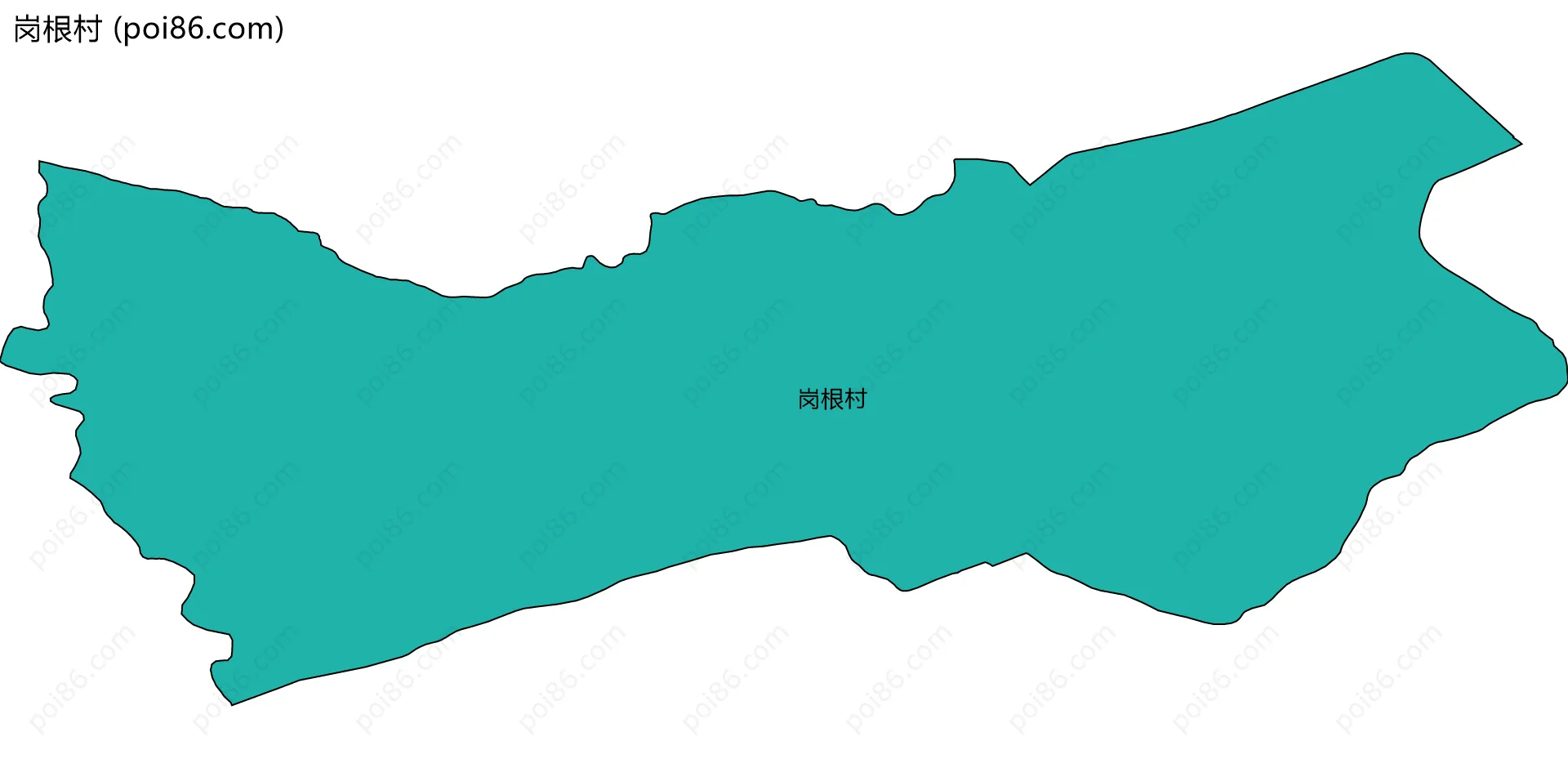 岗根村边界地图