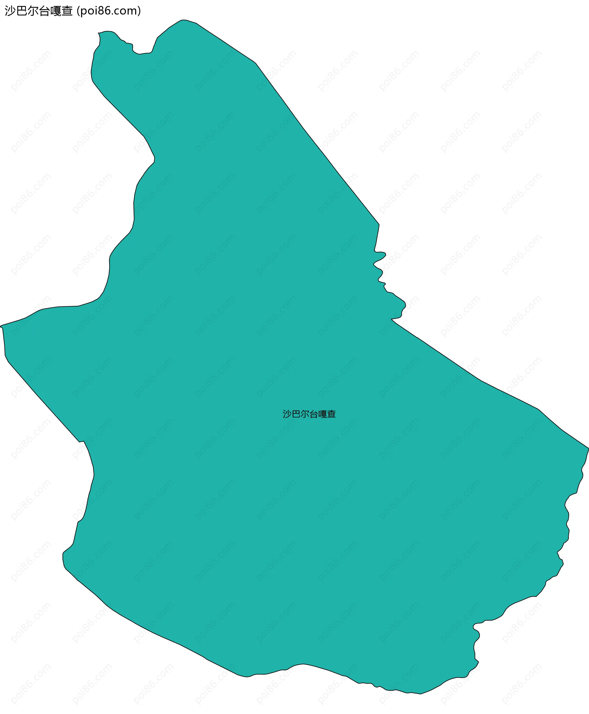 沙巴尔台嘎查边界地图