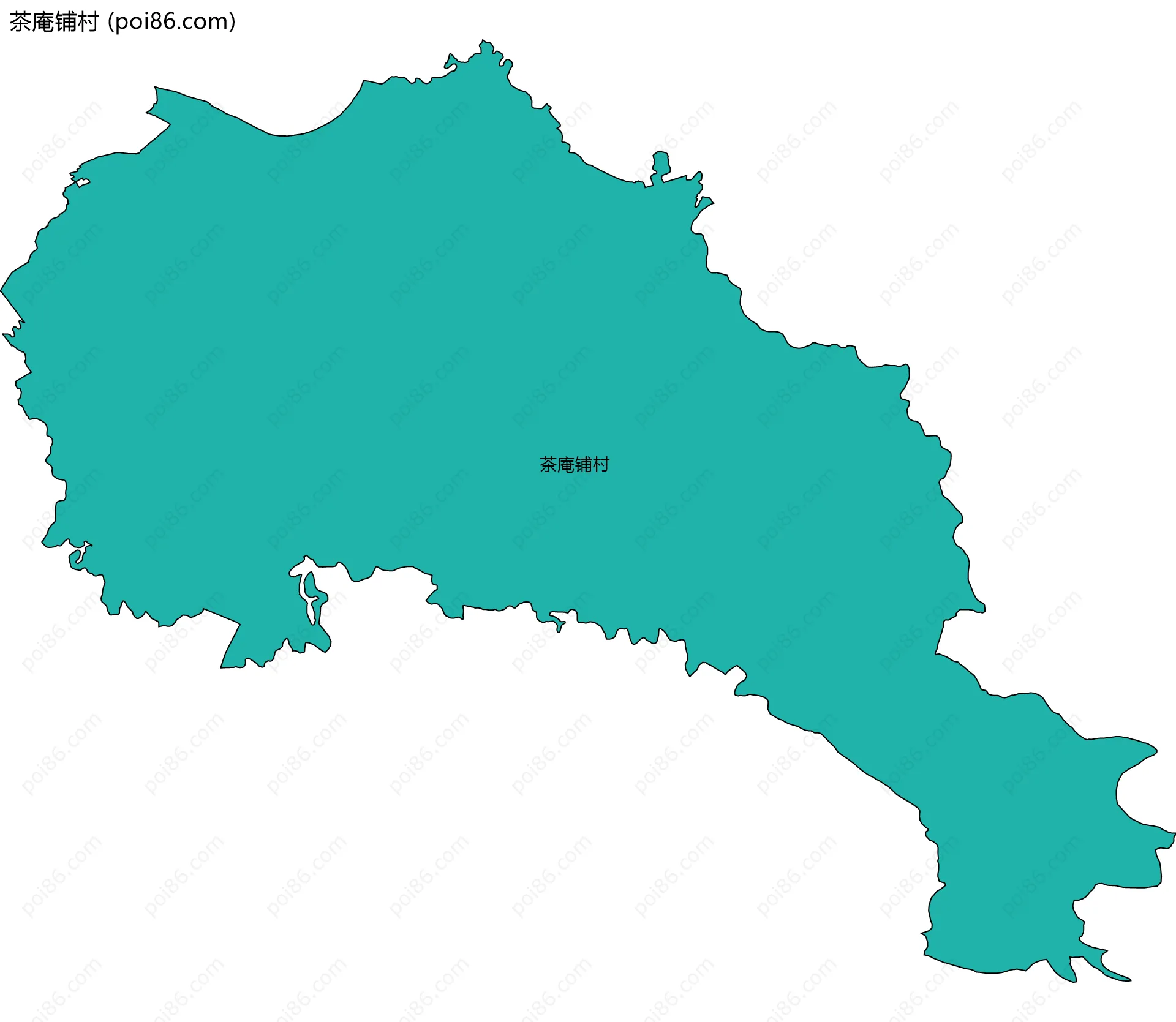 茶庵铺村边界地图