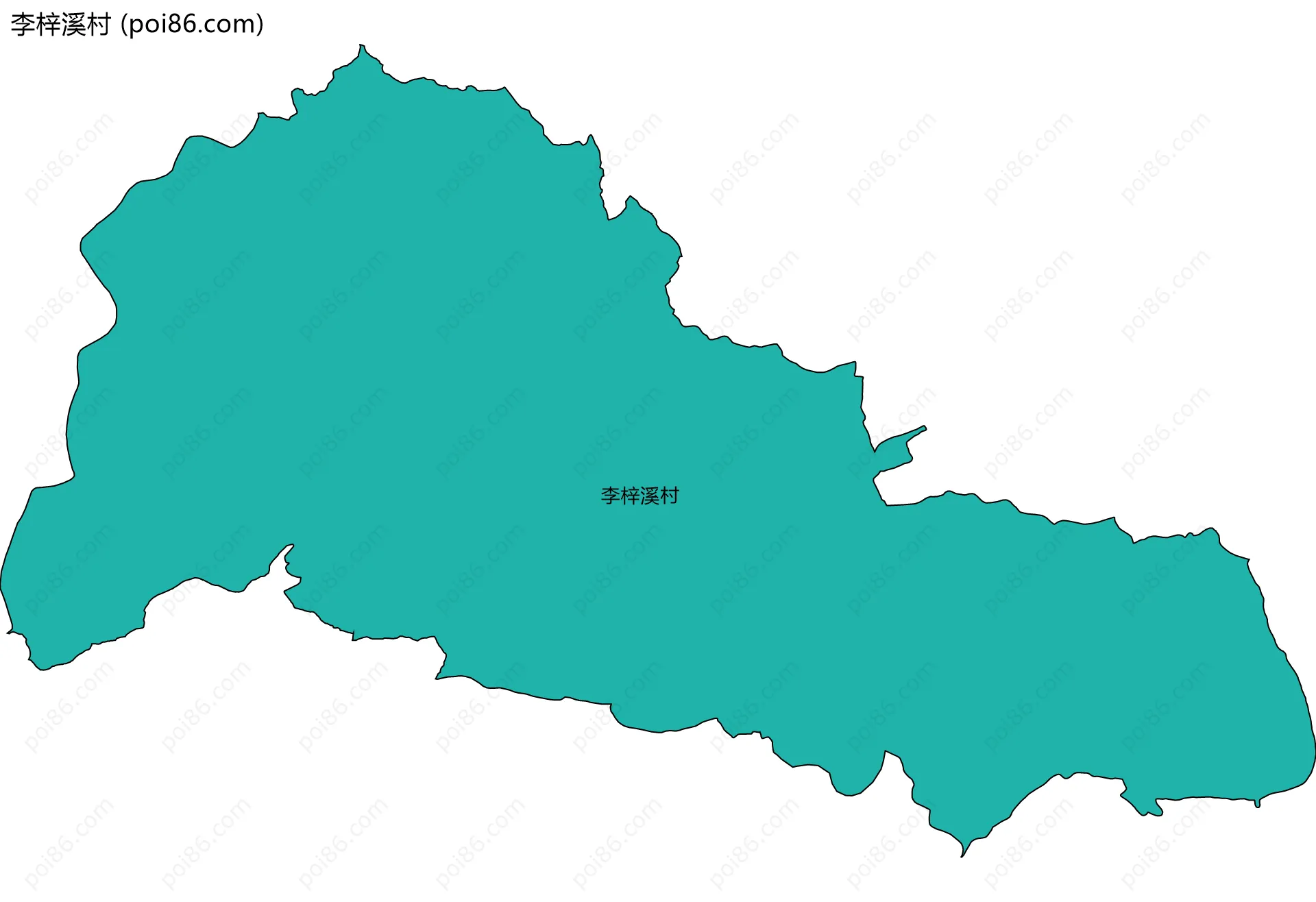 李梓溪村边界地图