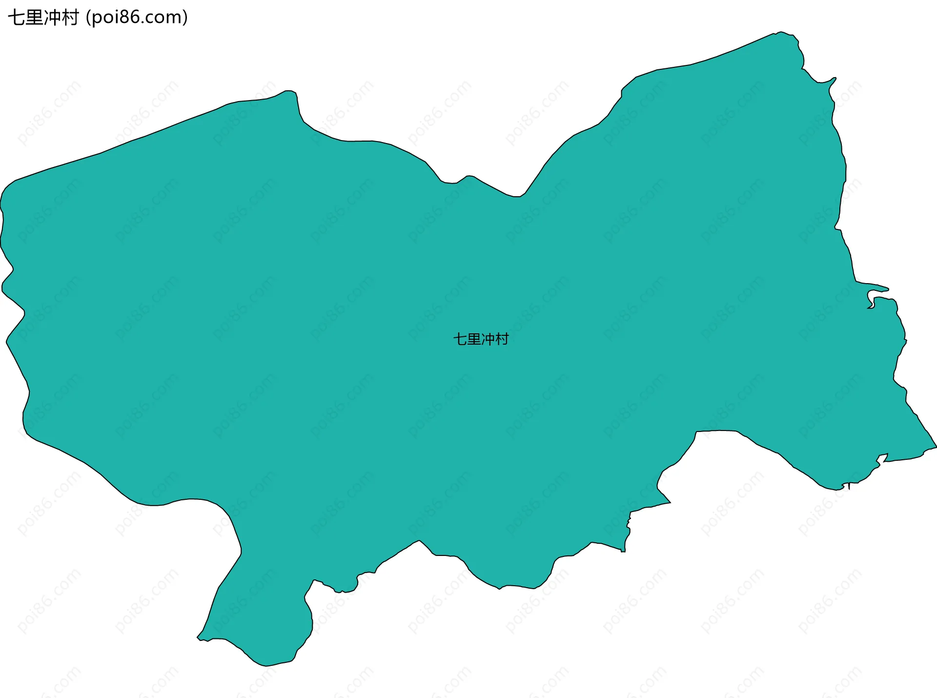 七里冲村边界地图
