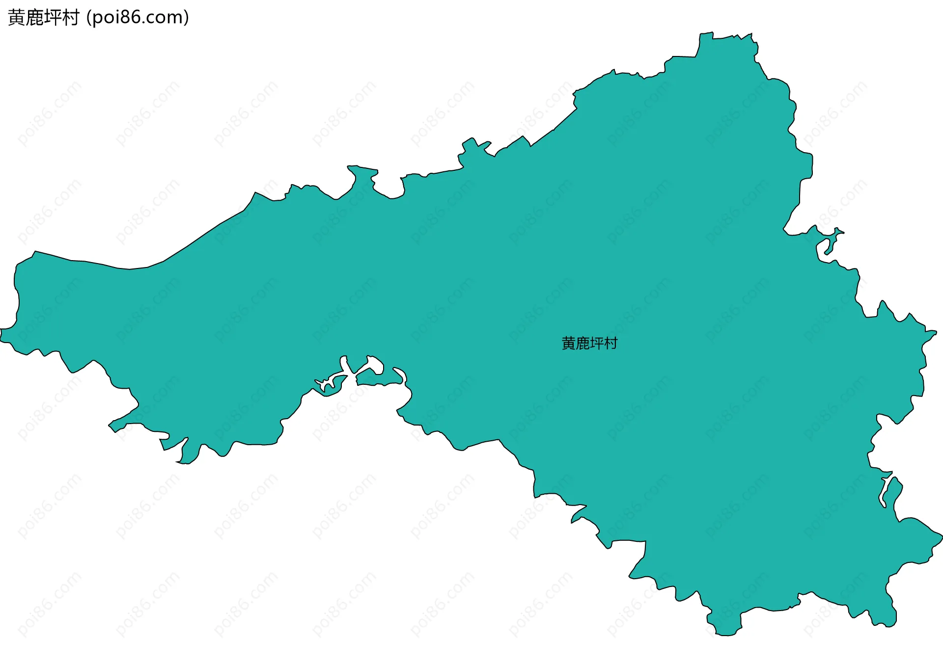 黄鹿坪村边界地图