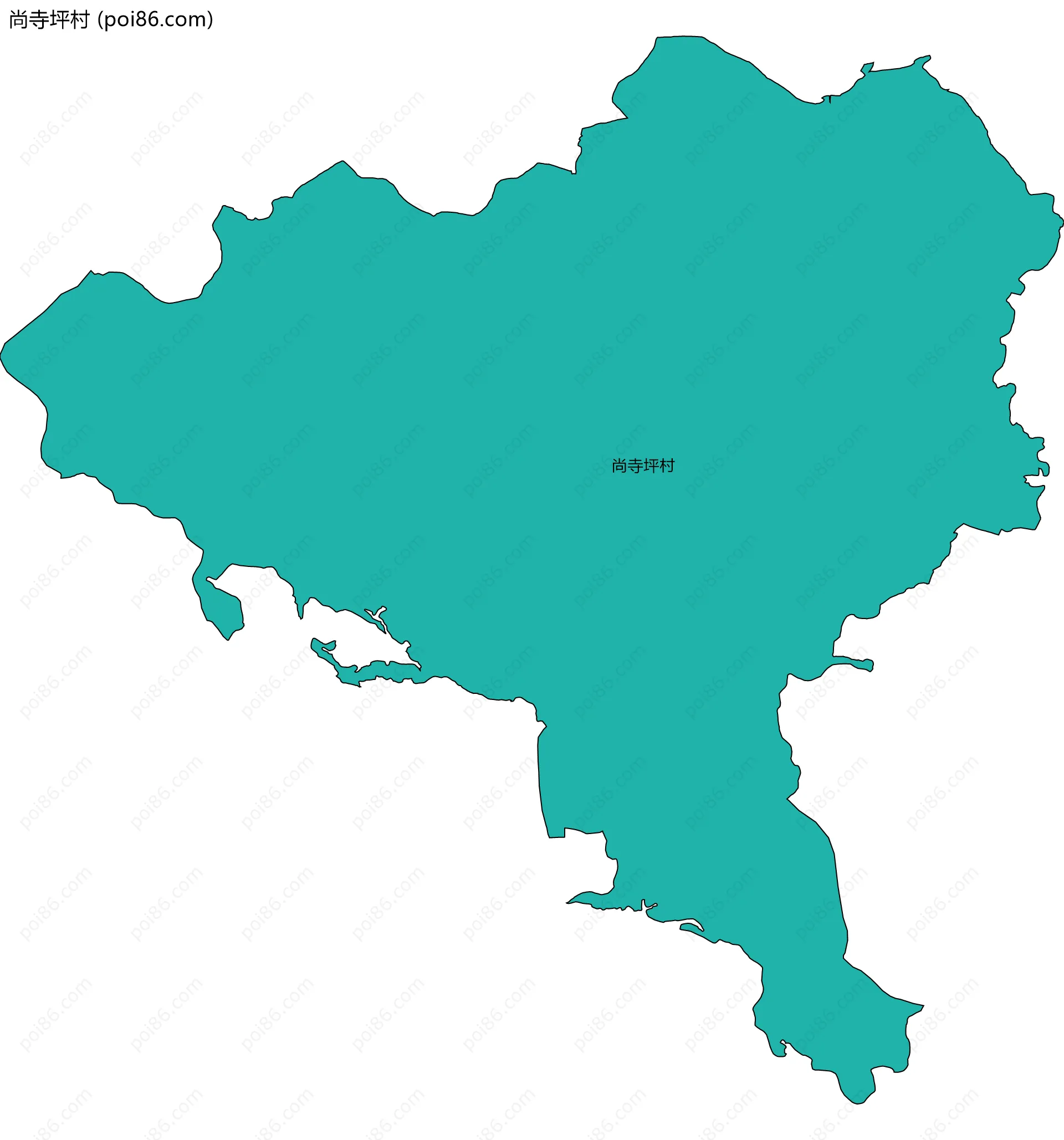 尚寺坪村边界地图