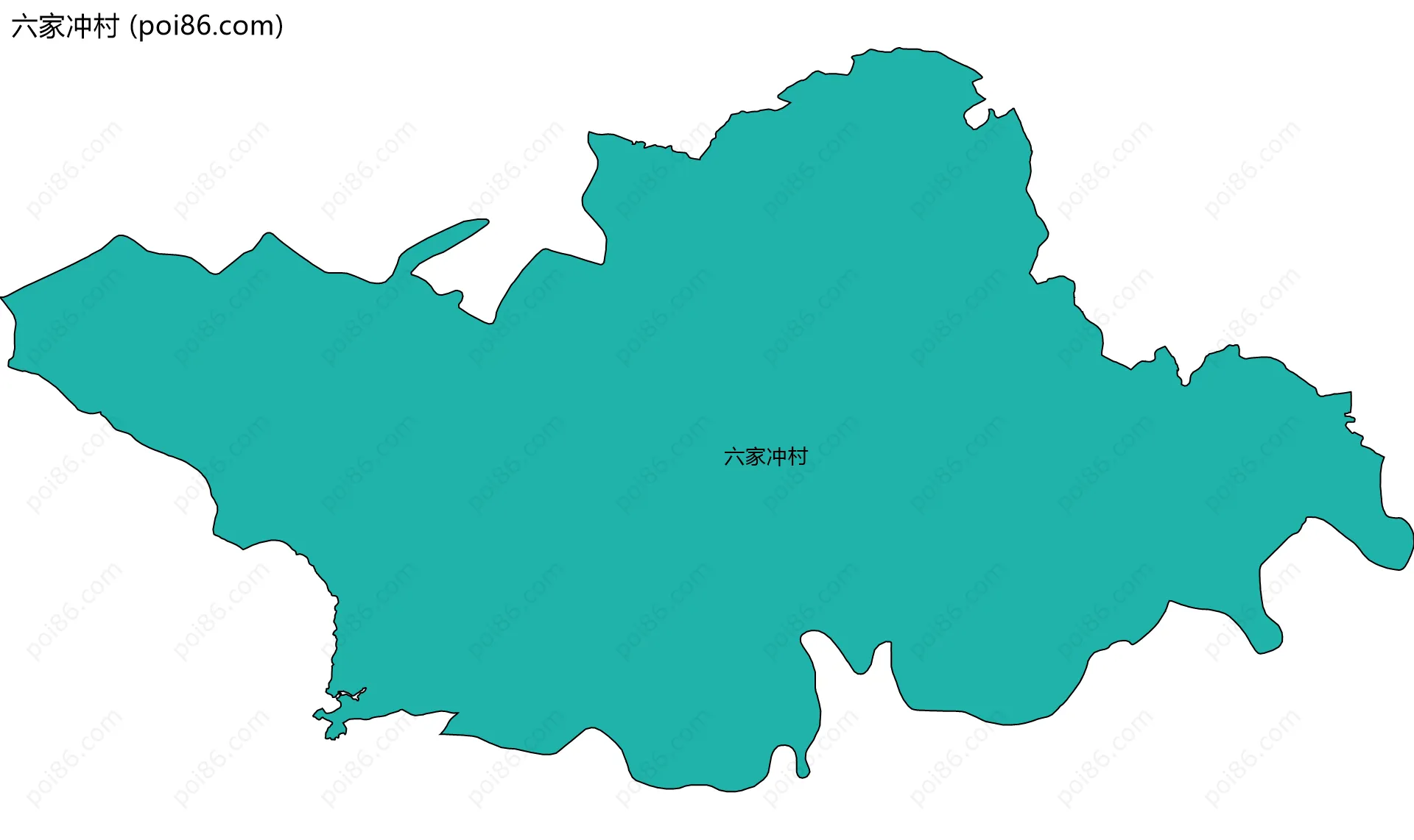 六家冲村边界地图