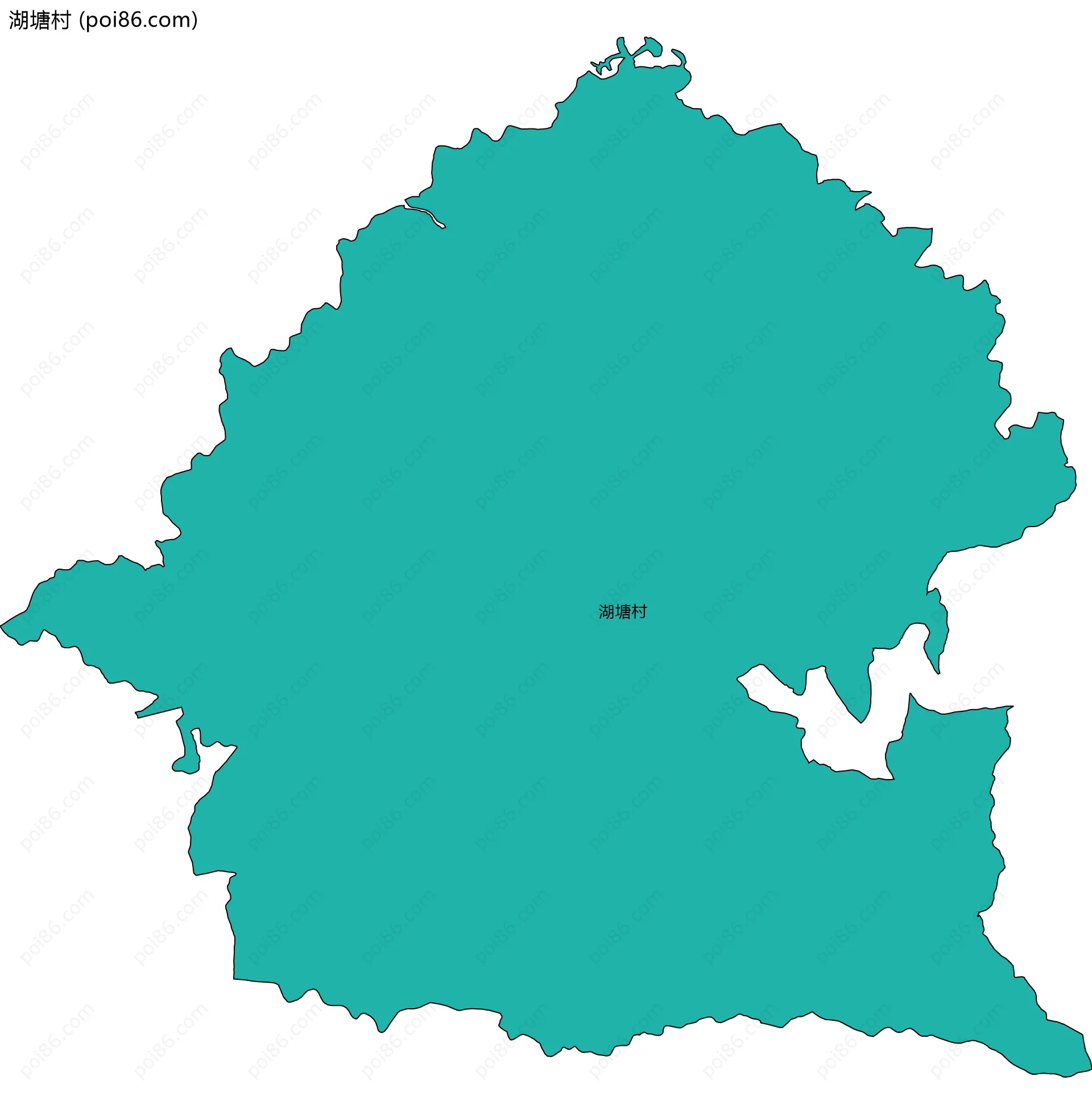 湖塘村边界地图