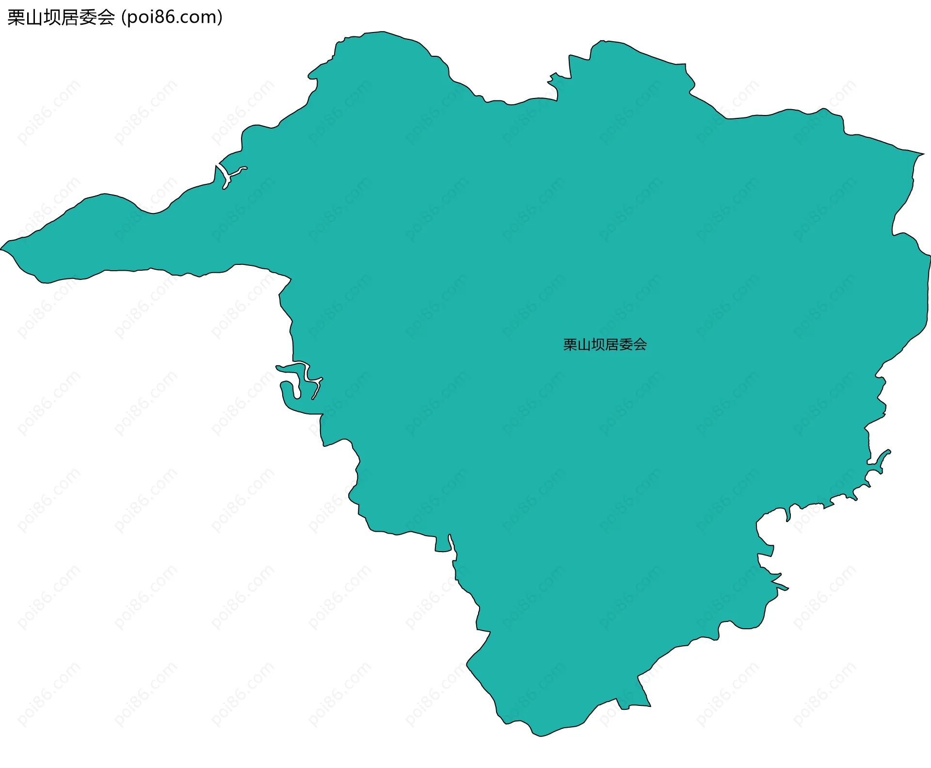 栗山坝居委会边界地图