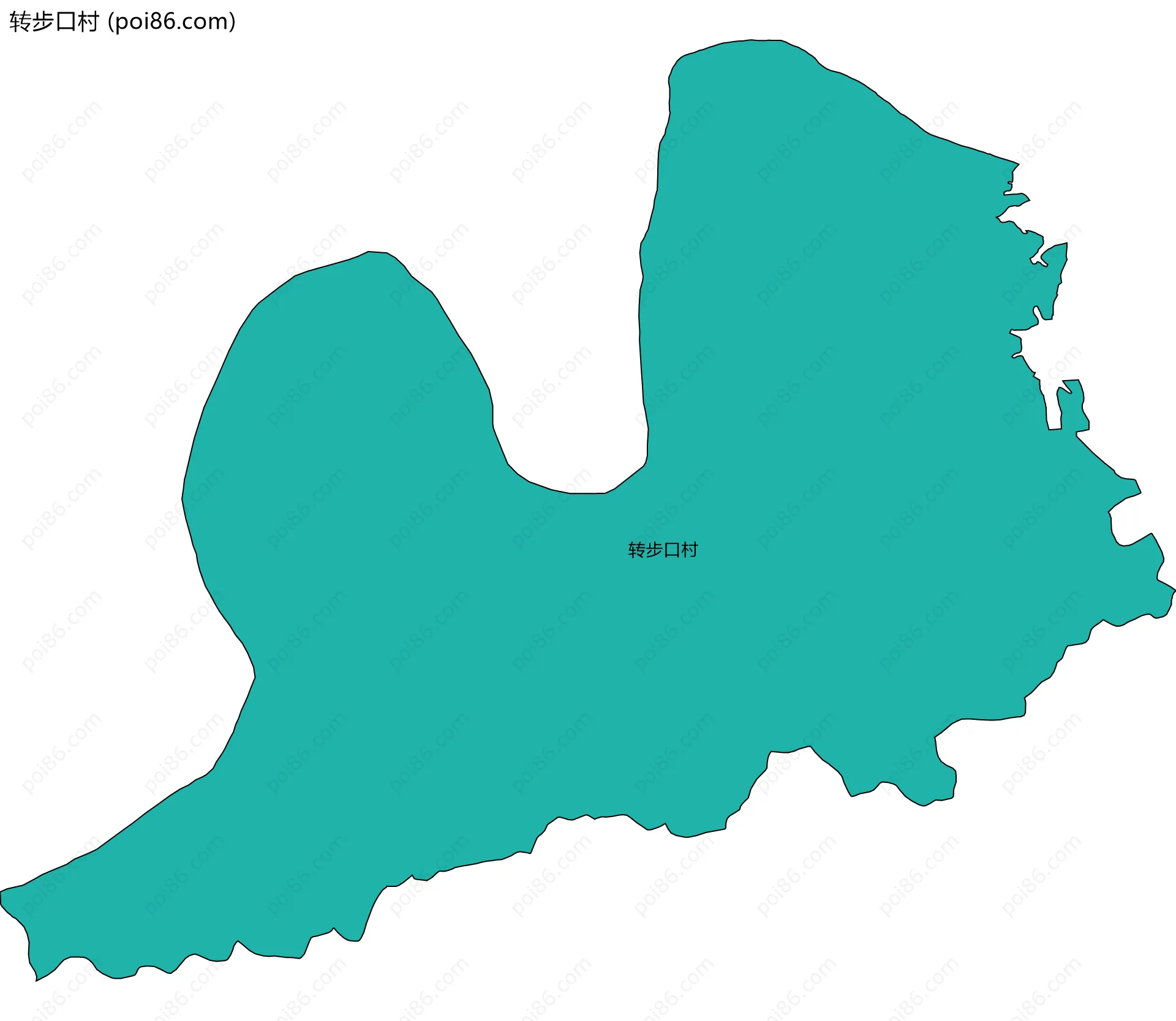 转步口村边界地图