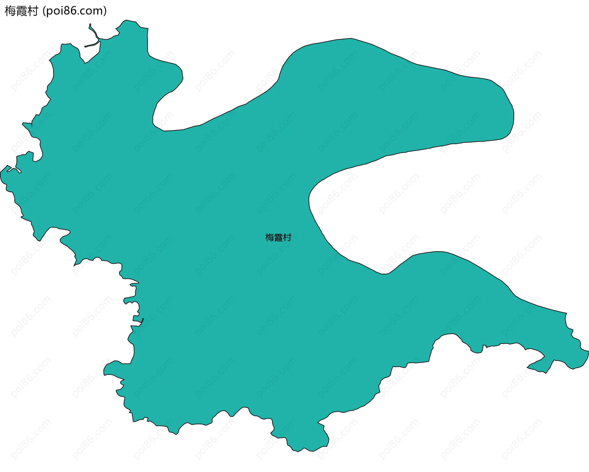 梅霞村边界地图