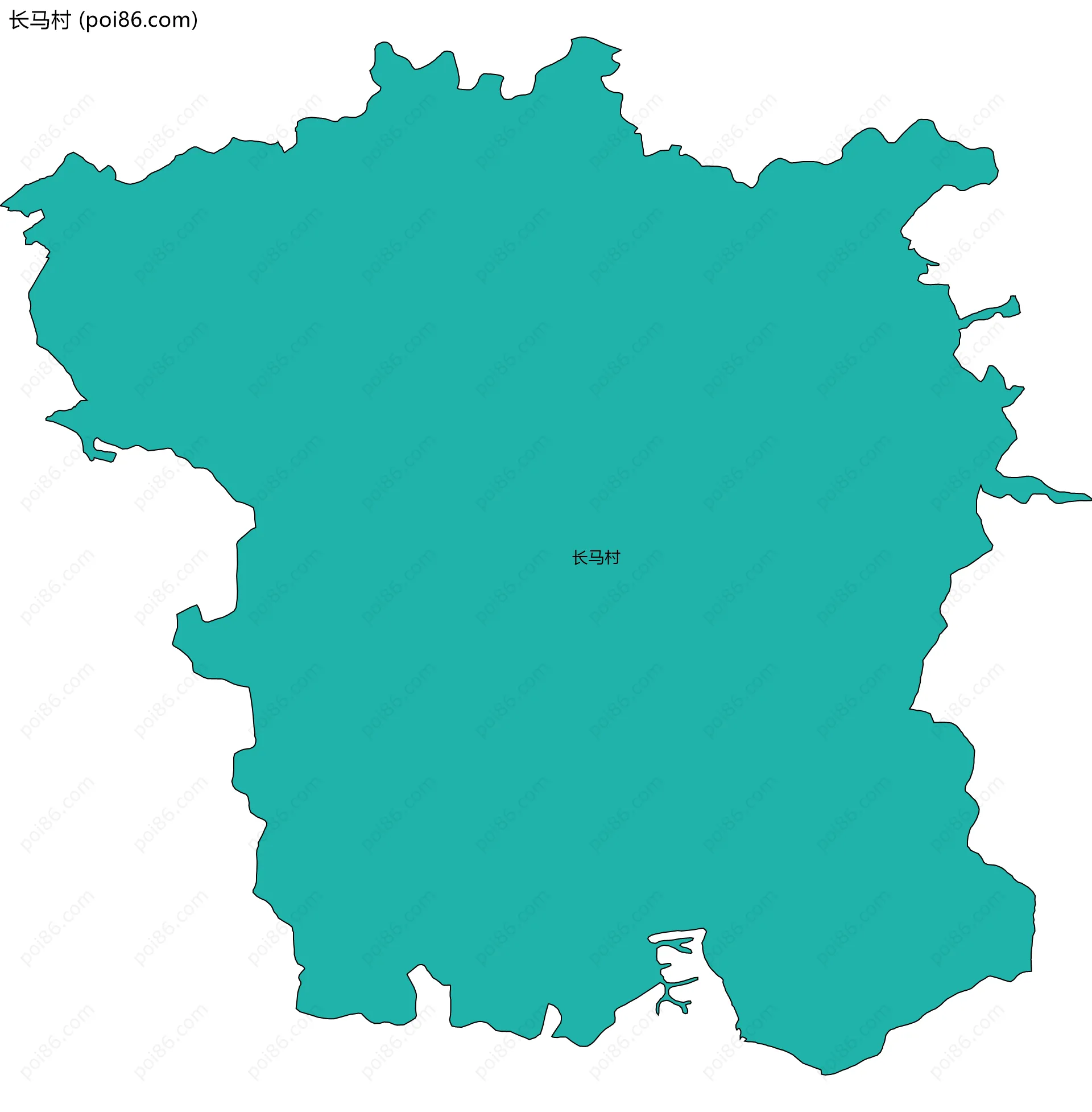 长马村边界地图