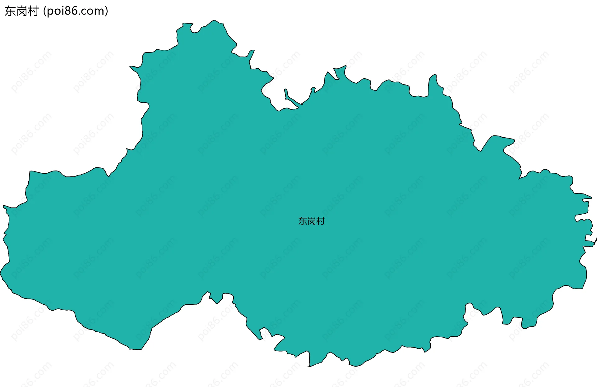 东岗村边界地图