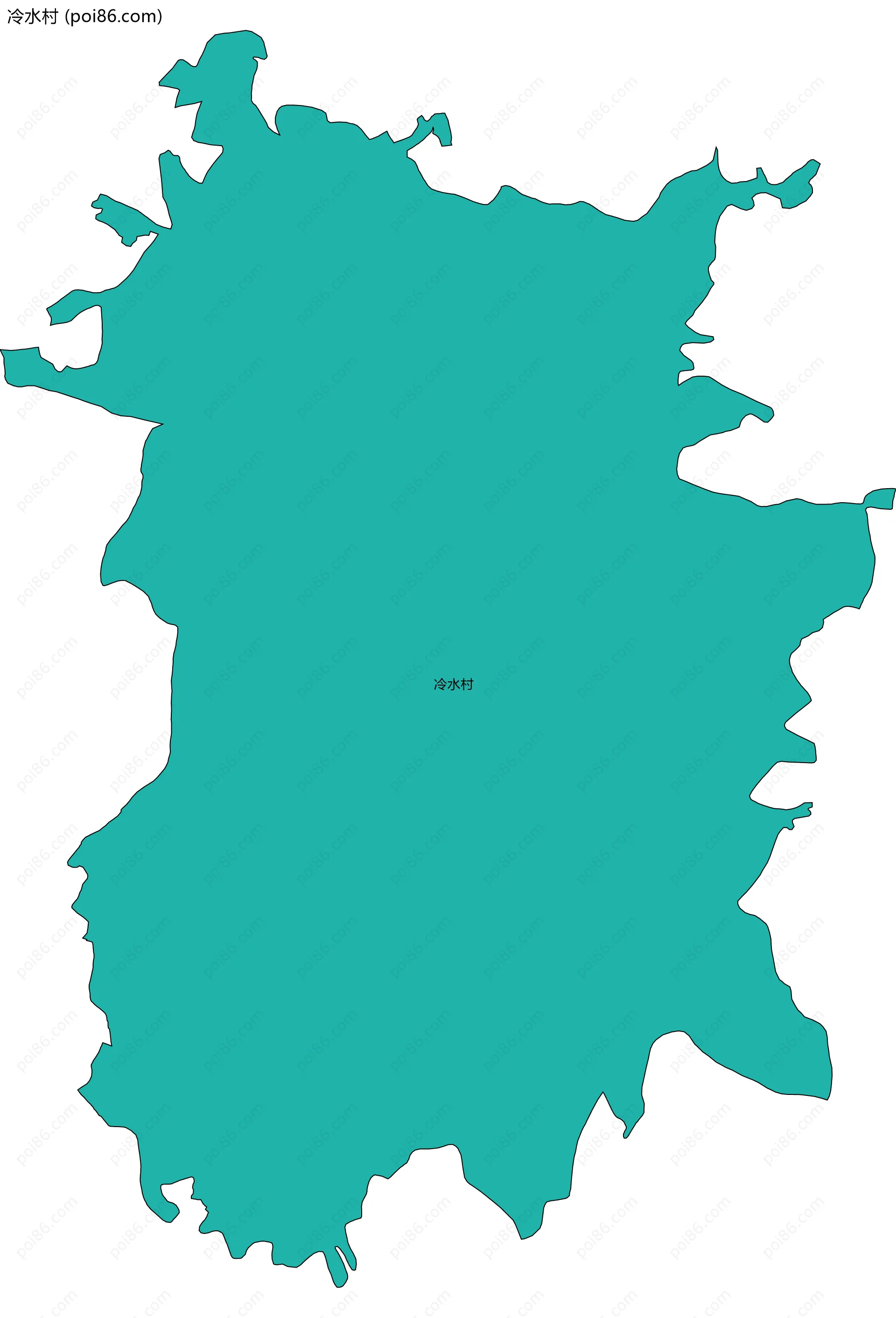 冷水村边界地图