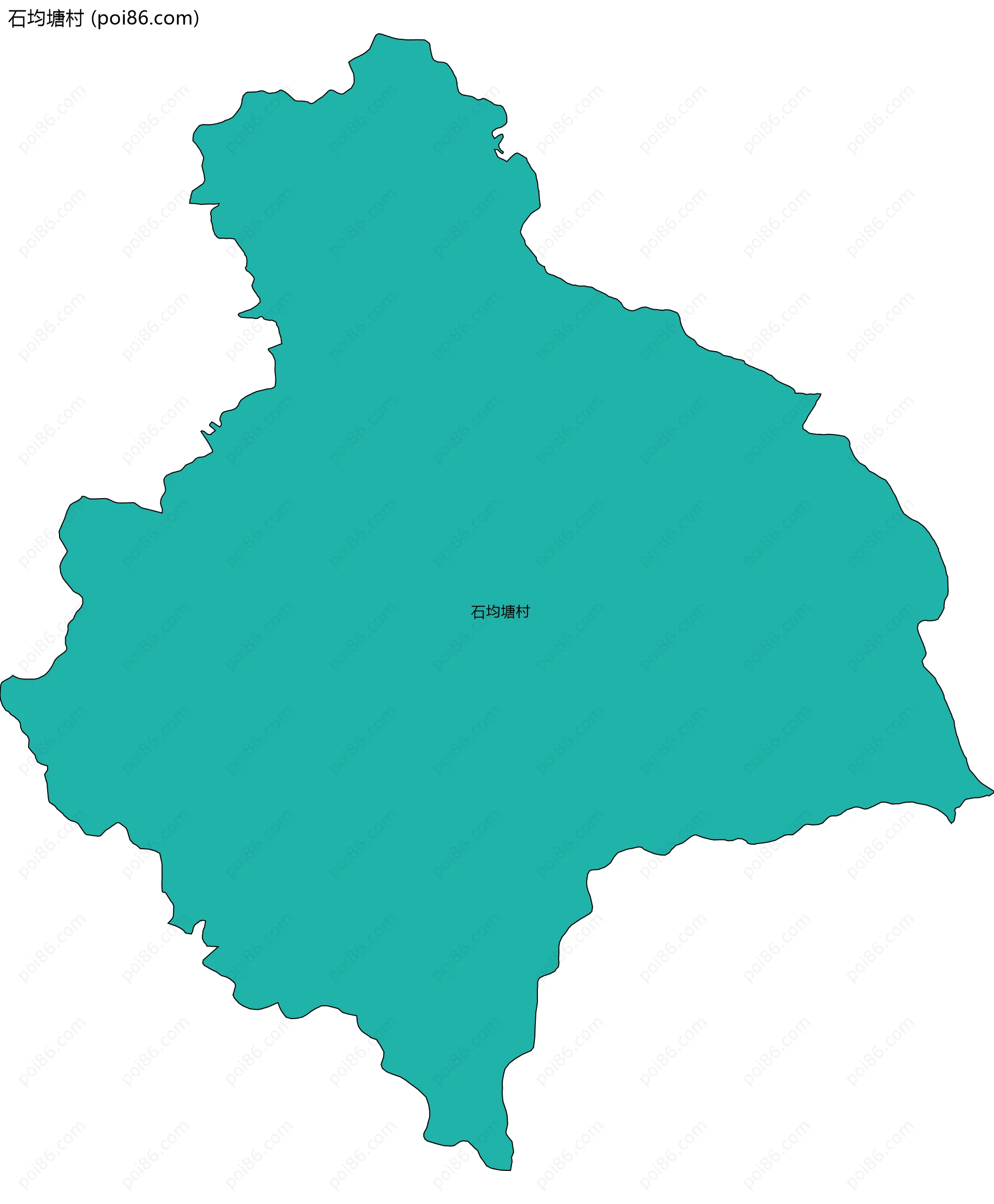 石均塘村边界地图