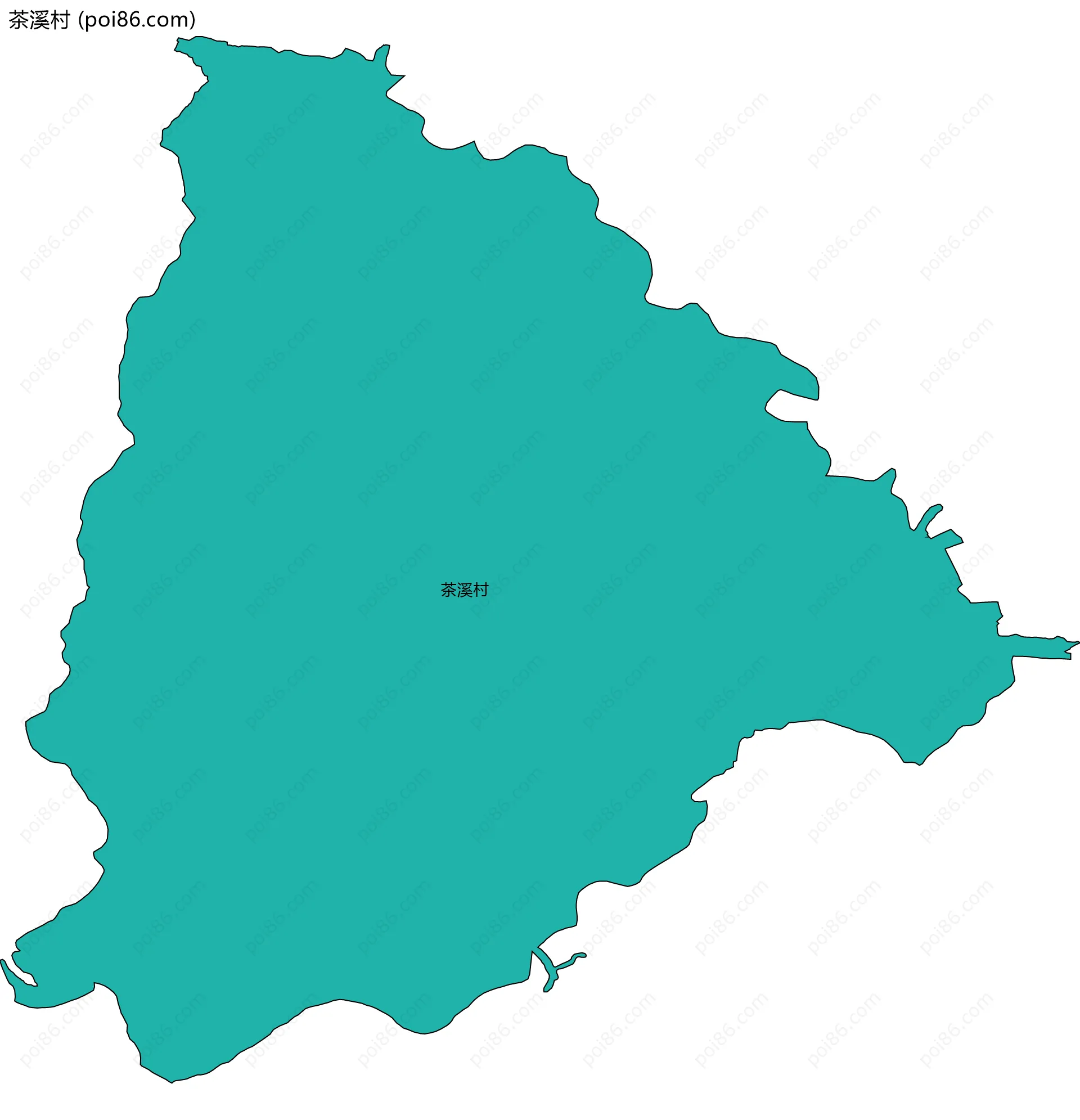 茶溪村边界地图