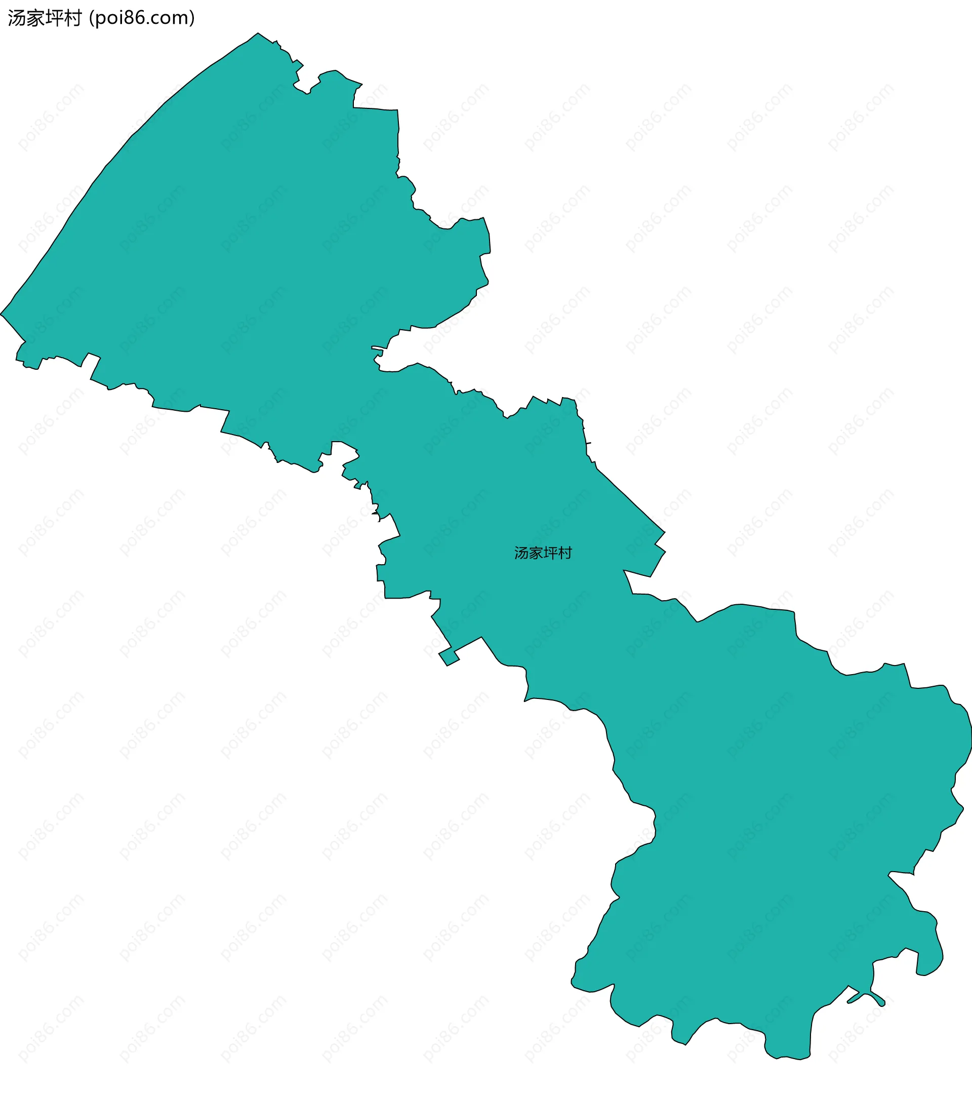 汤家坪村边界地图