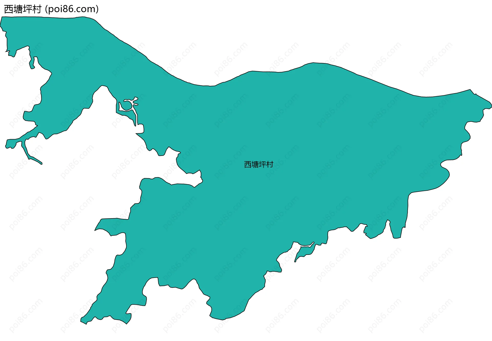 西塘坪村边界地图