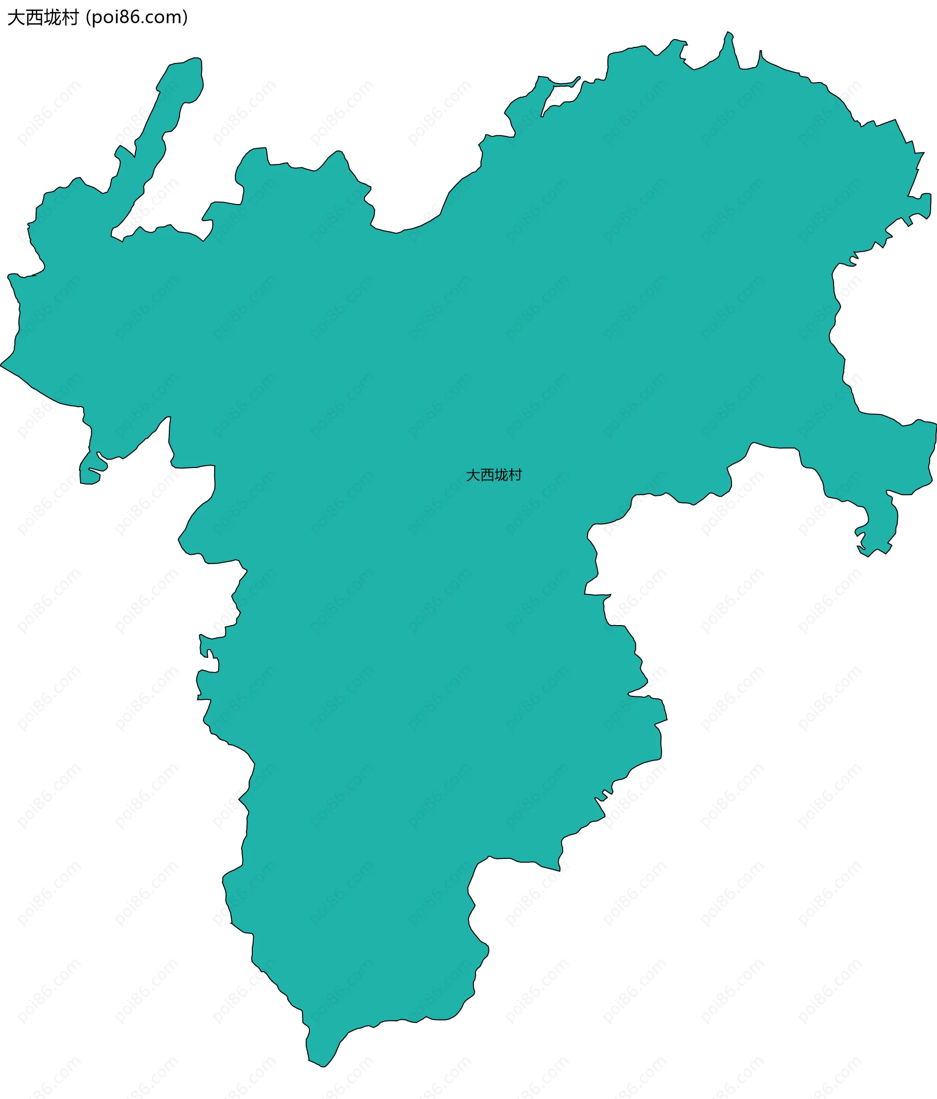 大西垅村边界地图