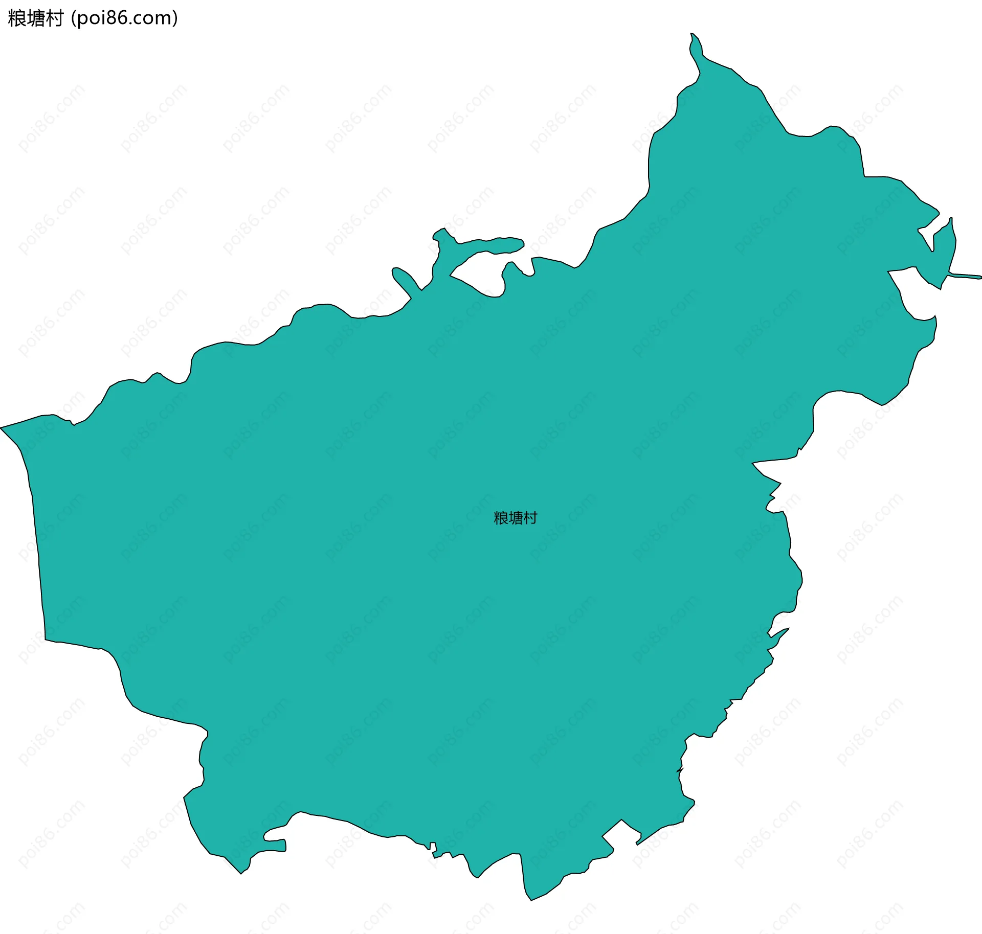 粮塘村边界地图