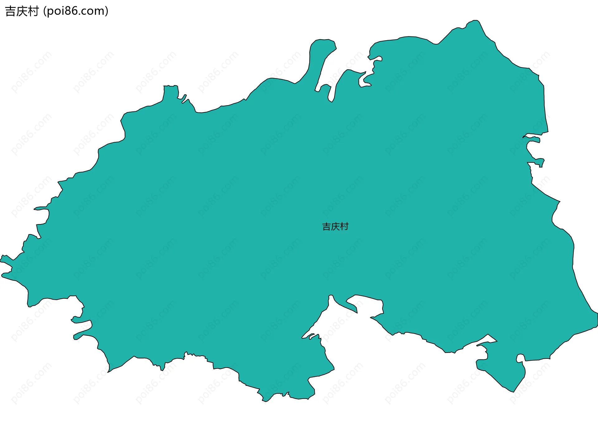吉庆村边界地图