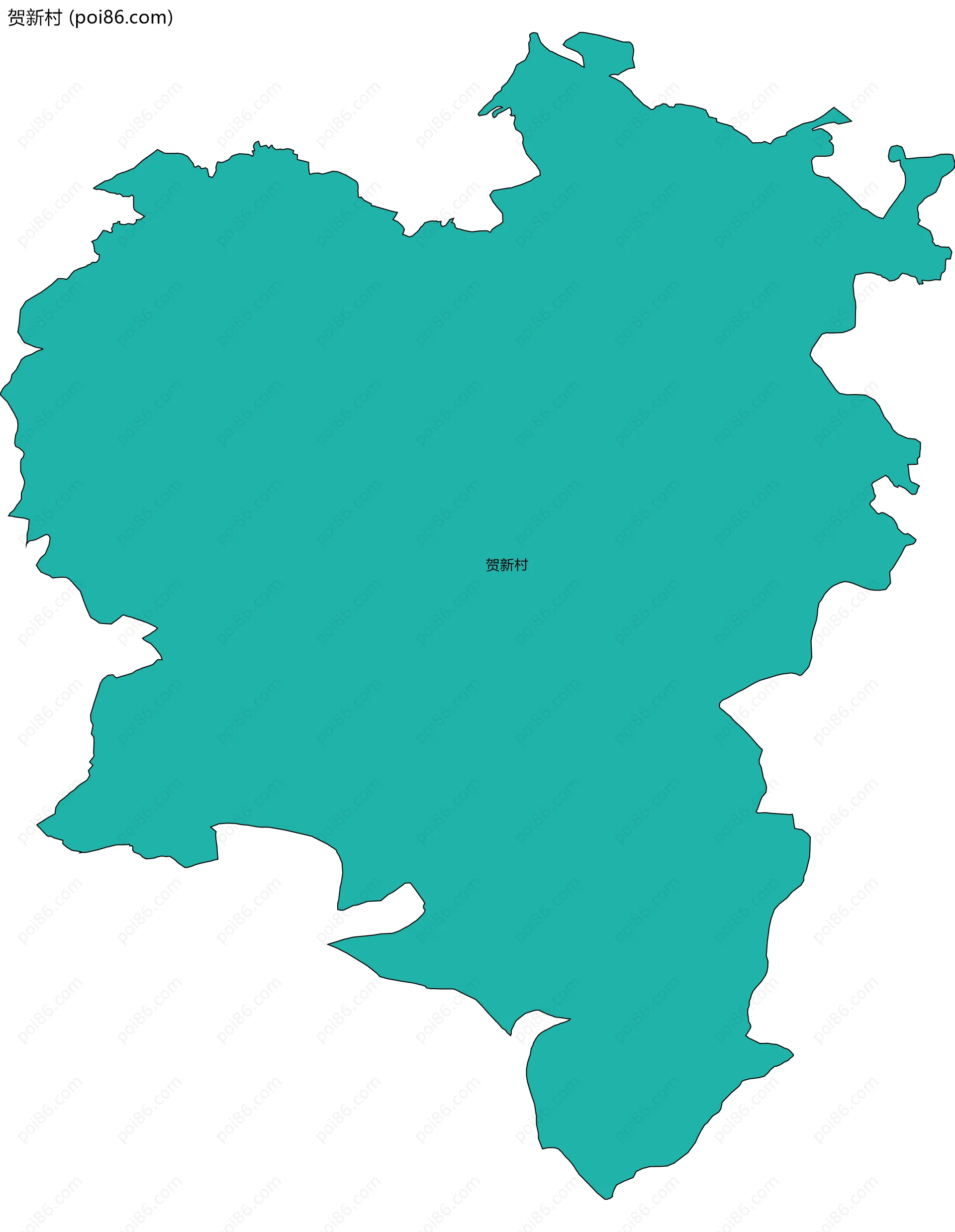 贺新村边界地图