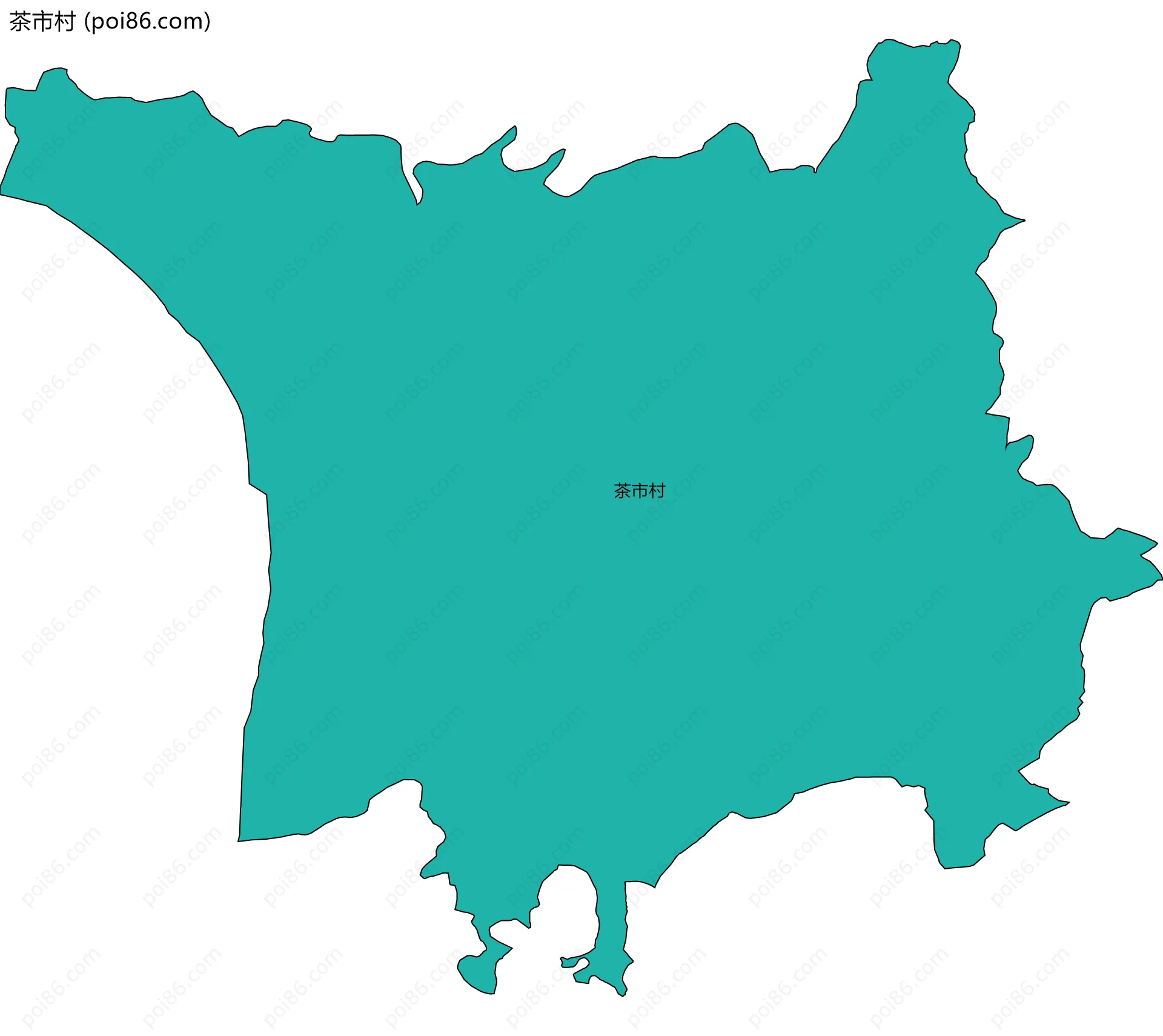 茶市村边界地图