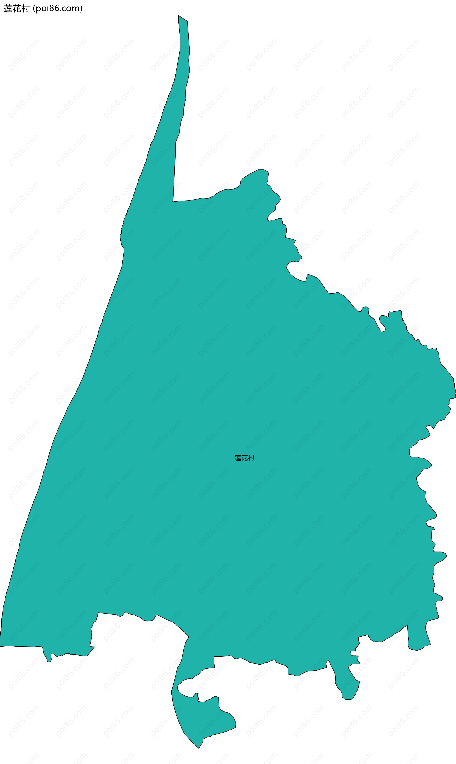 莲花村边界地图