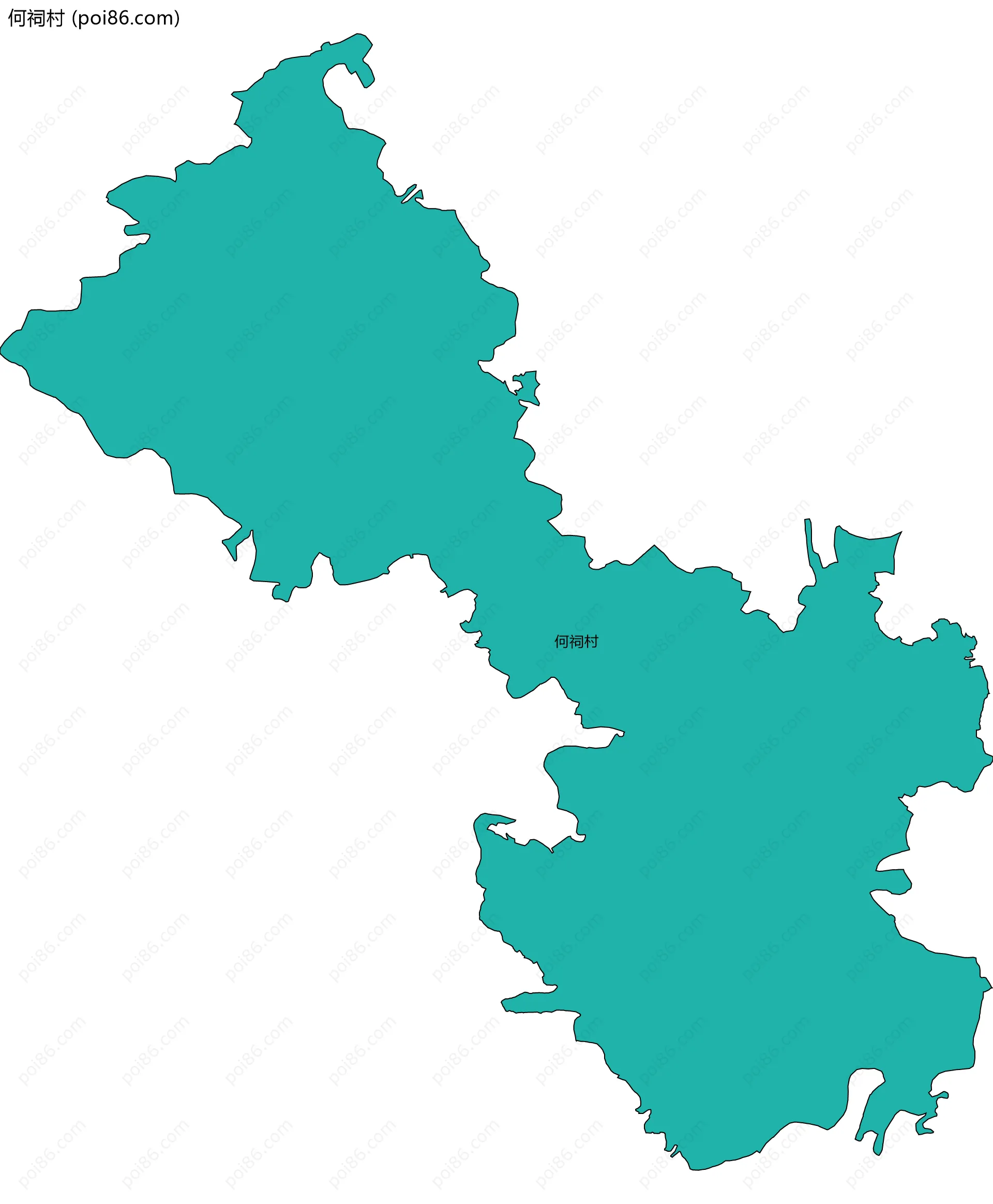 何祠村边界地图