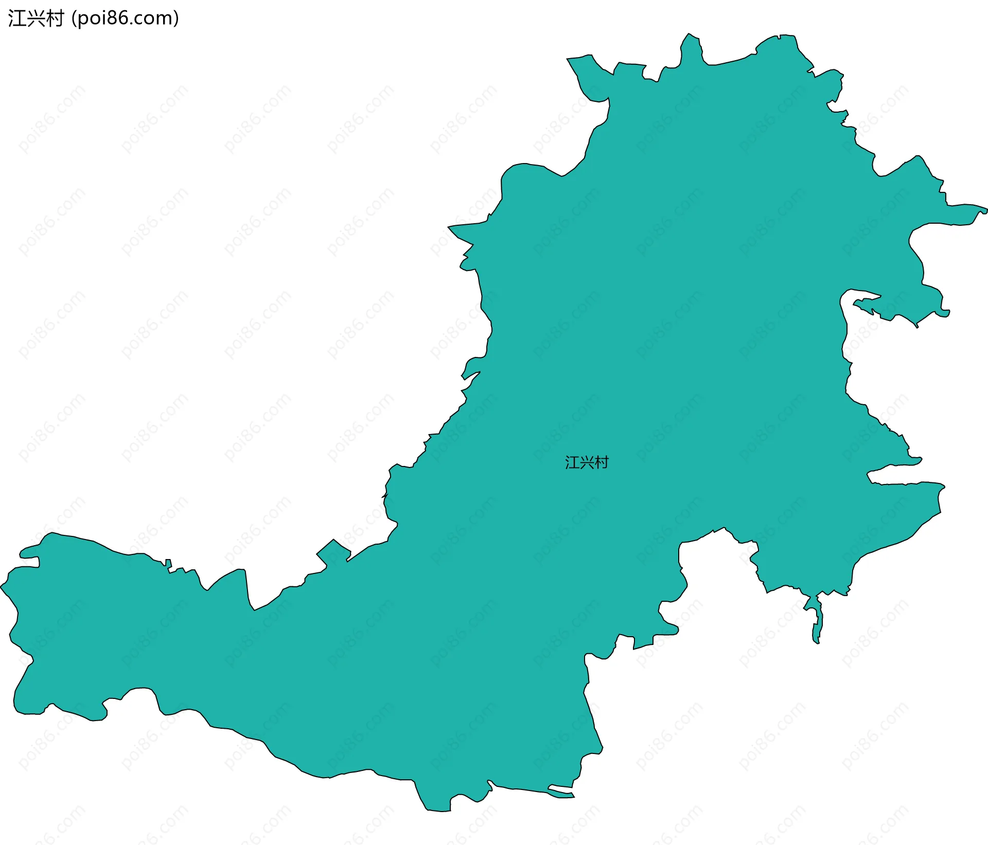 江兴村边界地图