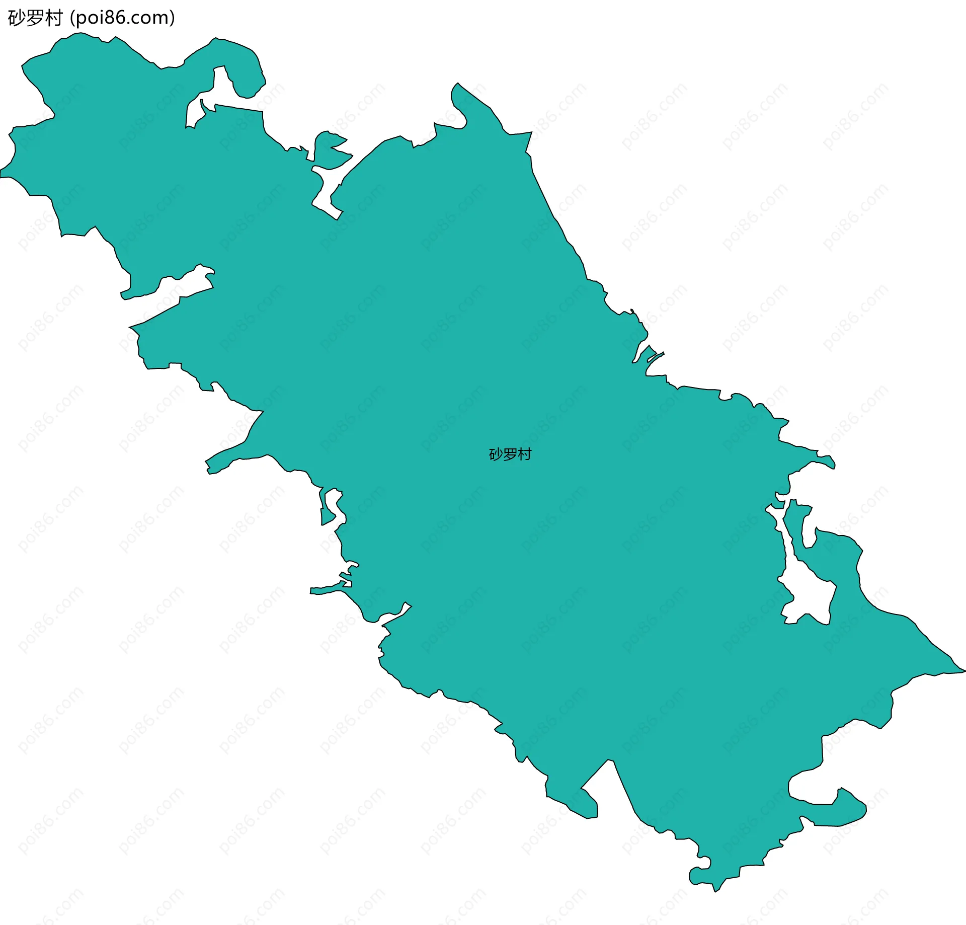 砂罗村边界地图