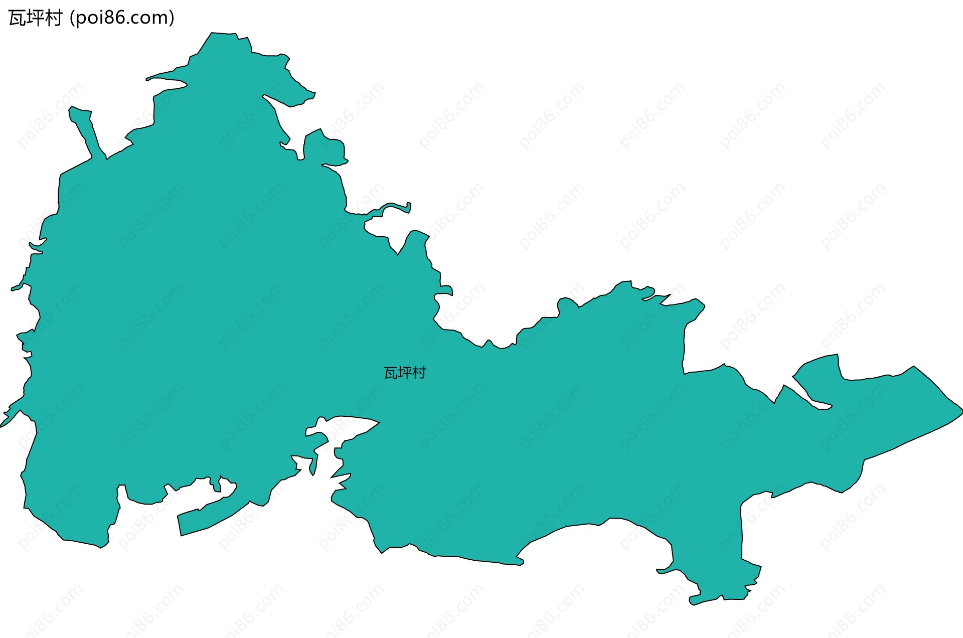 瓦坪村边界地图