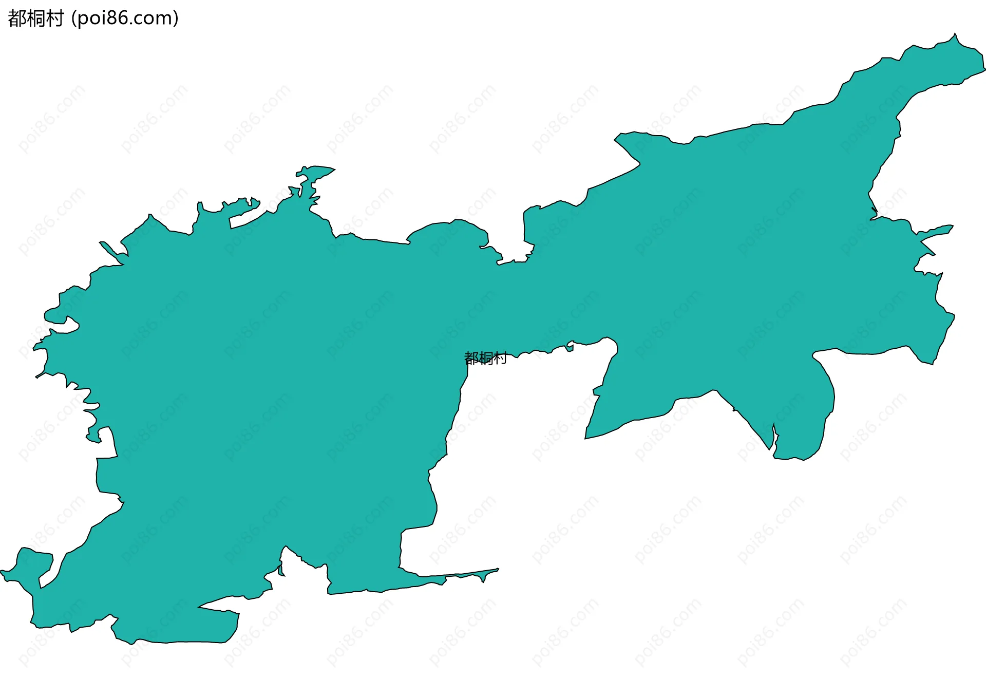 都桐村边界地图