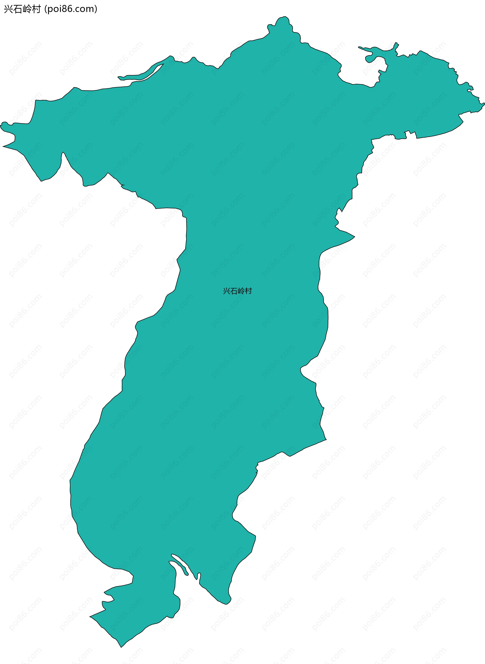 兴石岭村边界地图