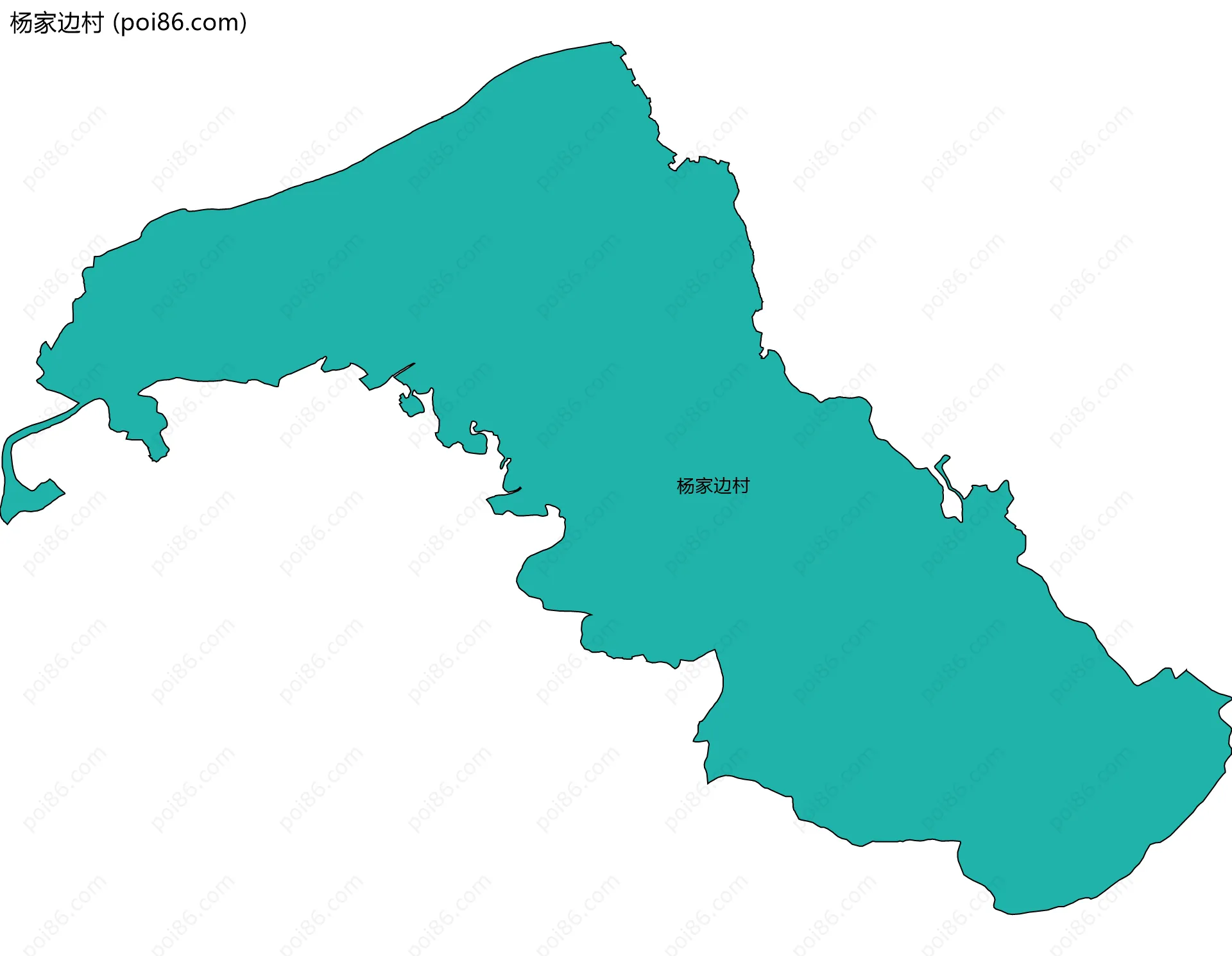 杨家边村边界地图