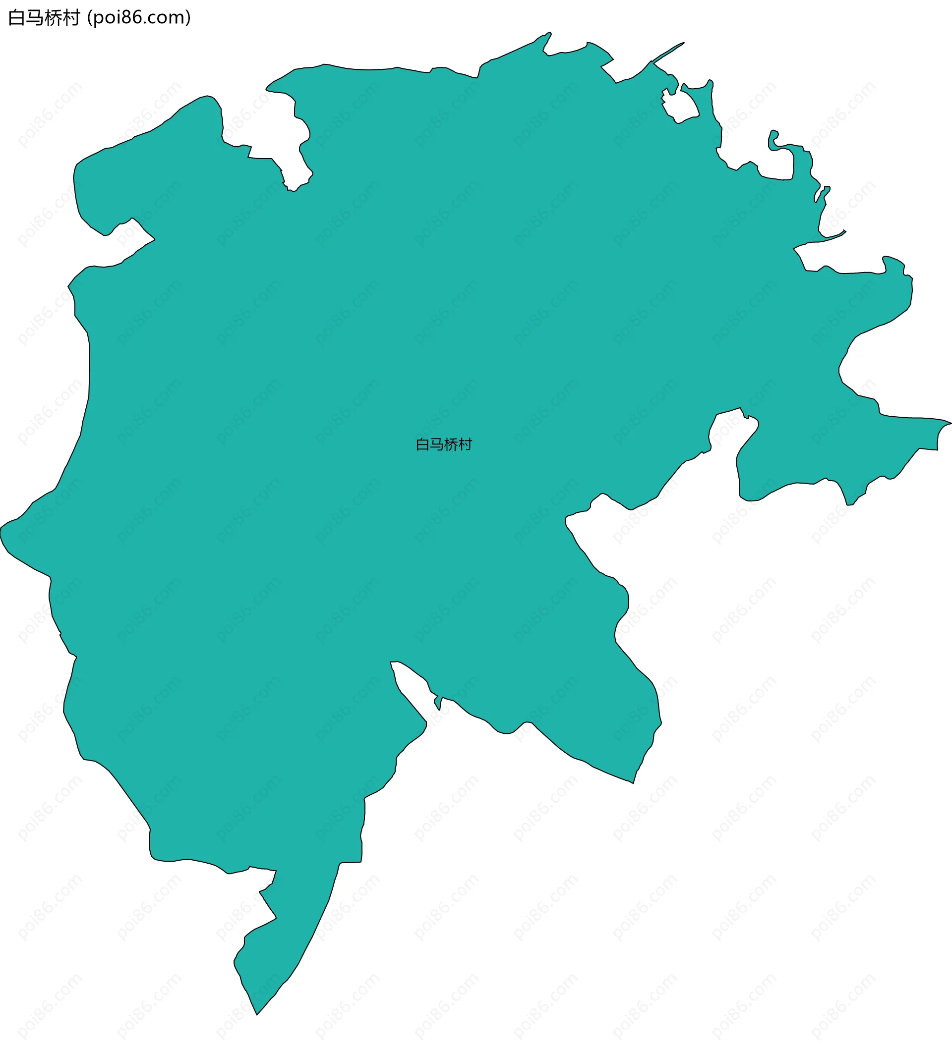 白马桥村边界地图