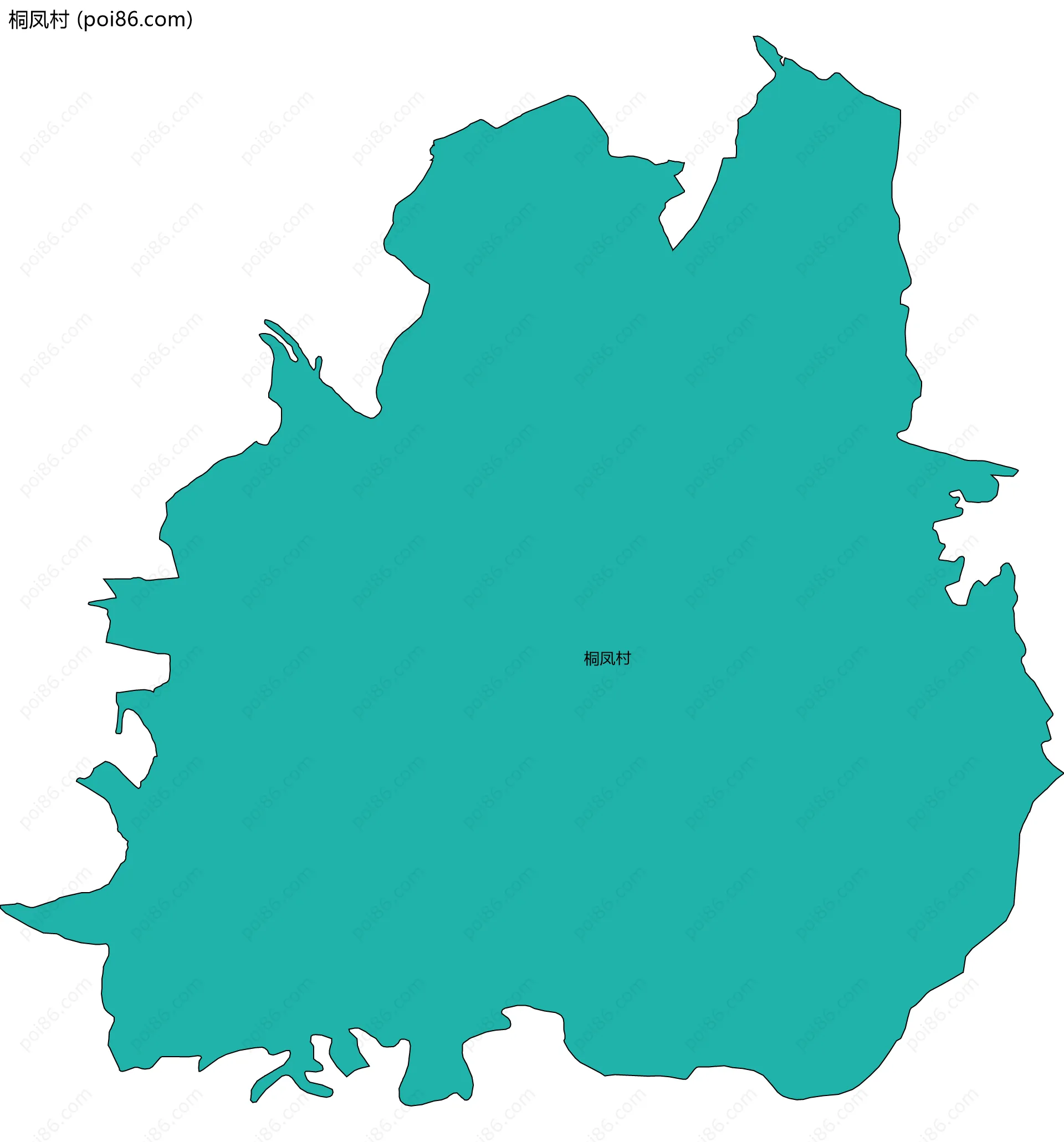 桐凤村边界地图