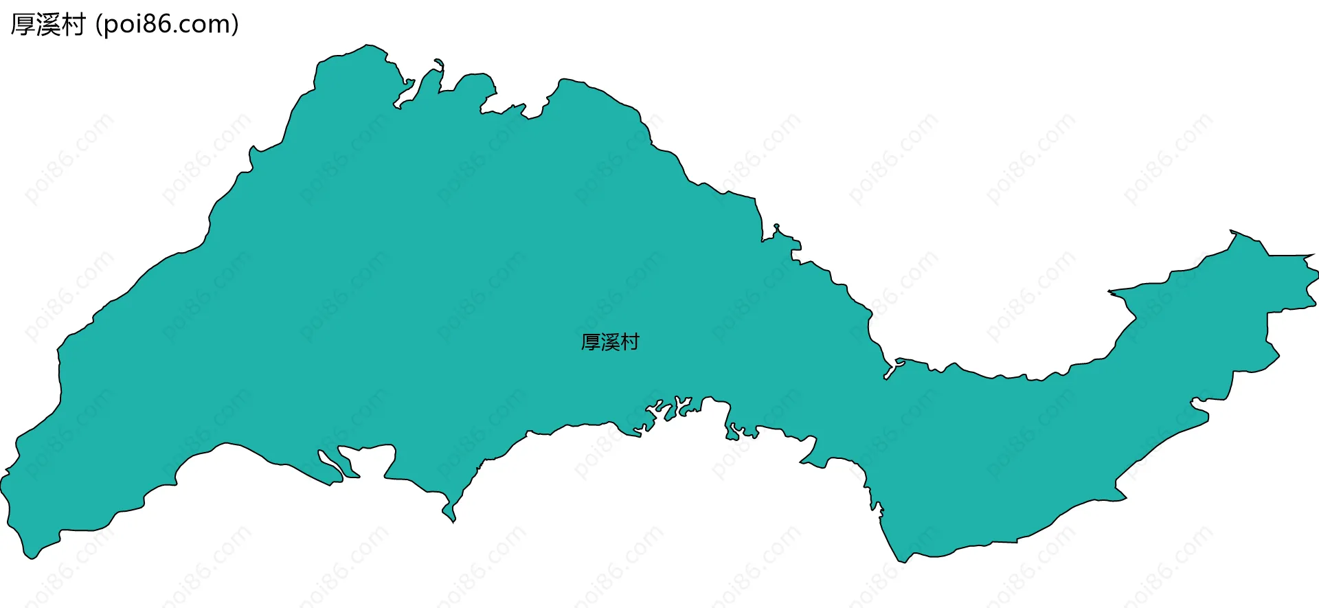 厚溪村边界地图