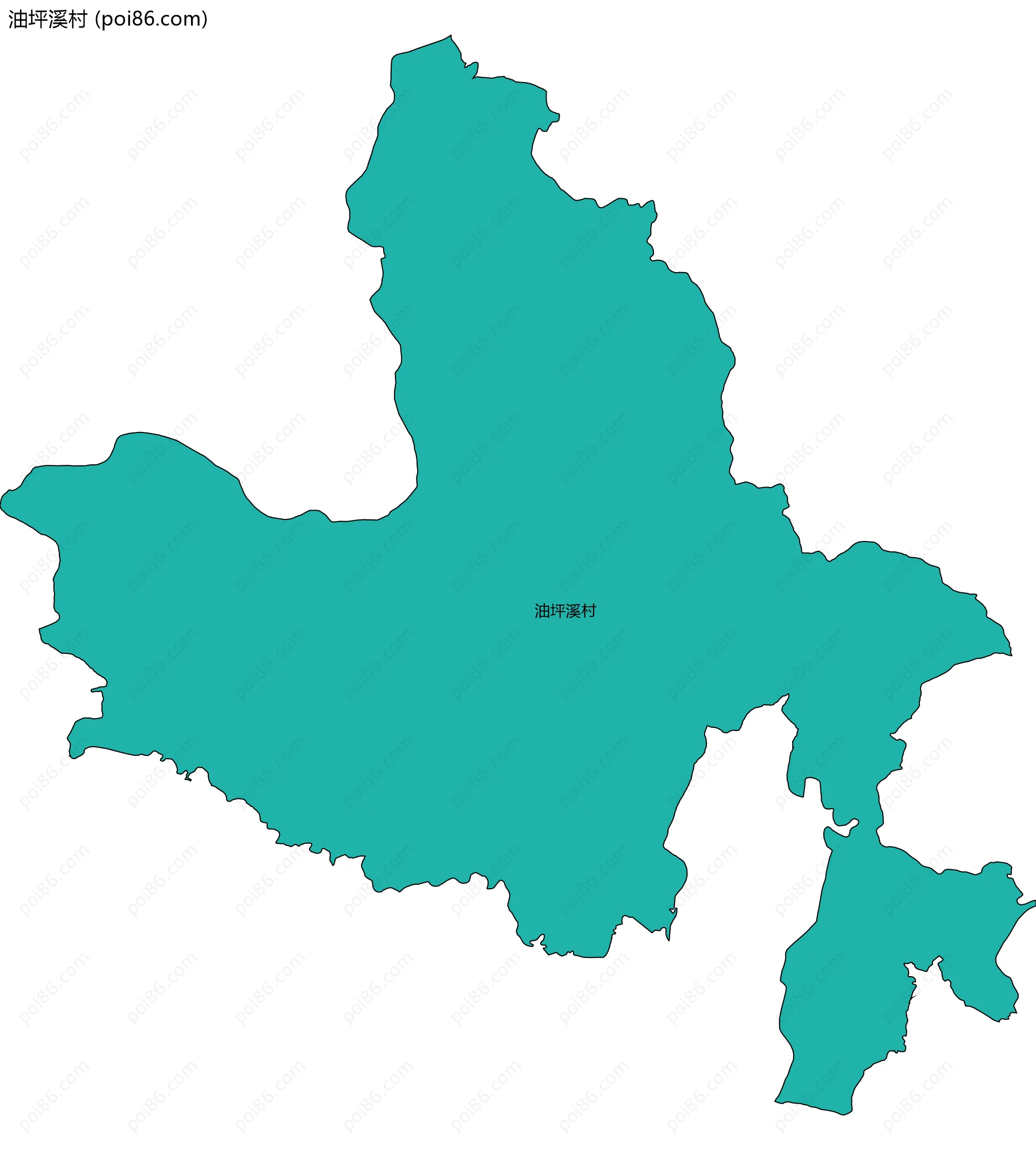 油坪溪村边界地图