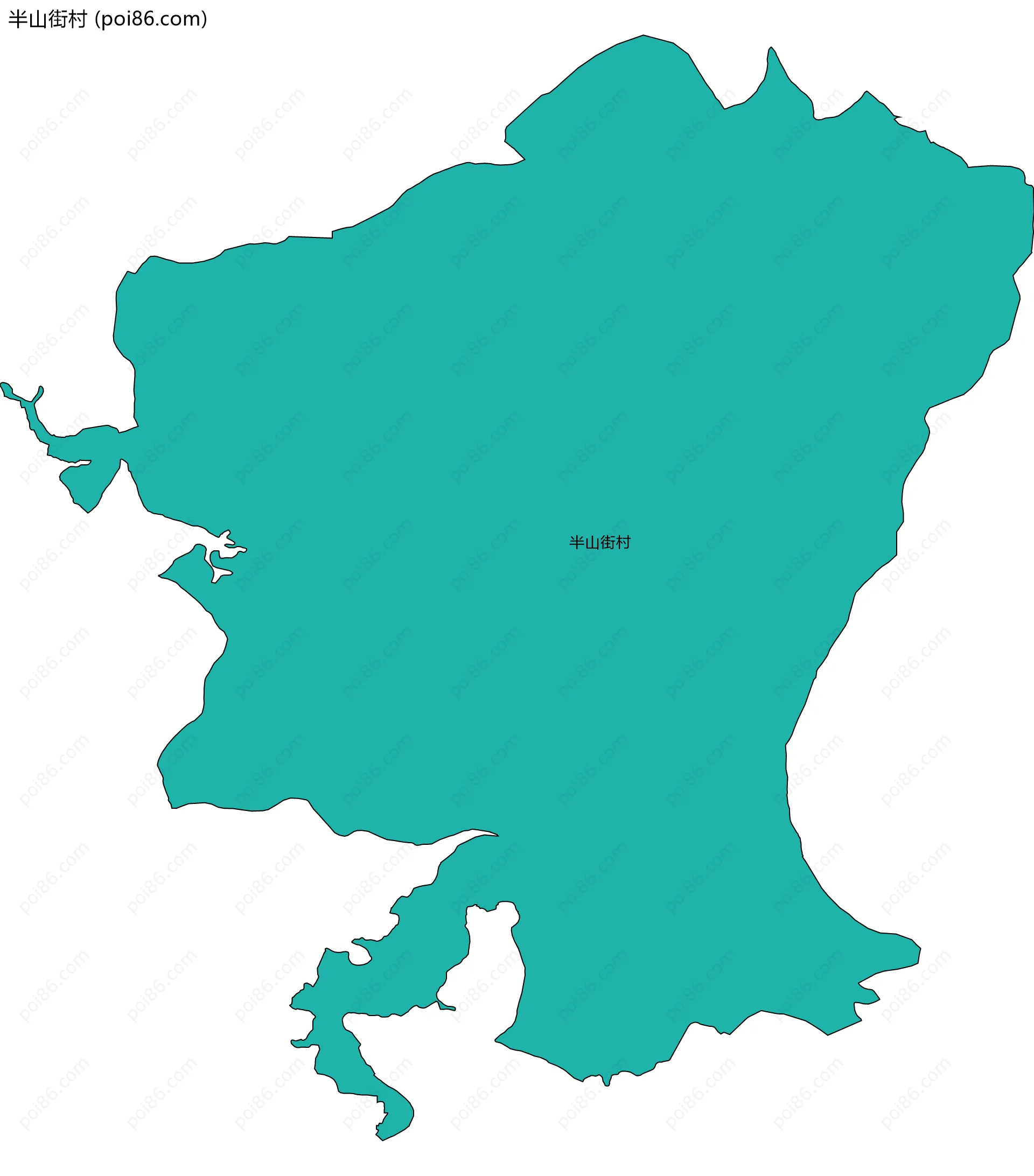 半山街村边界地图