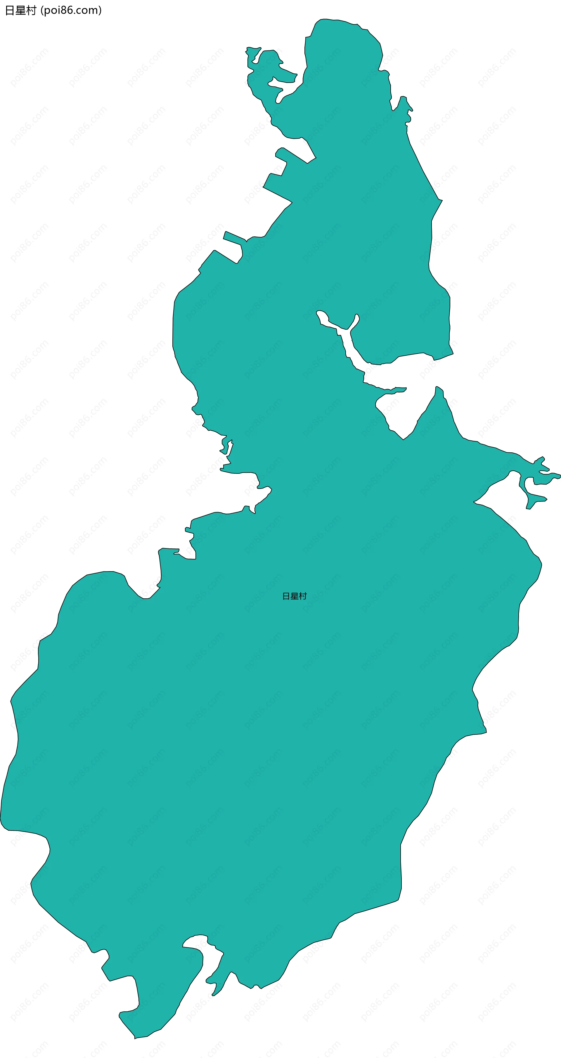 日星村边界地图