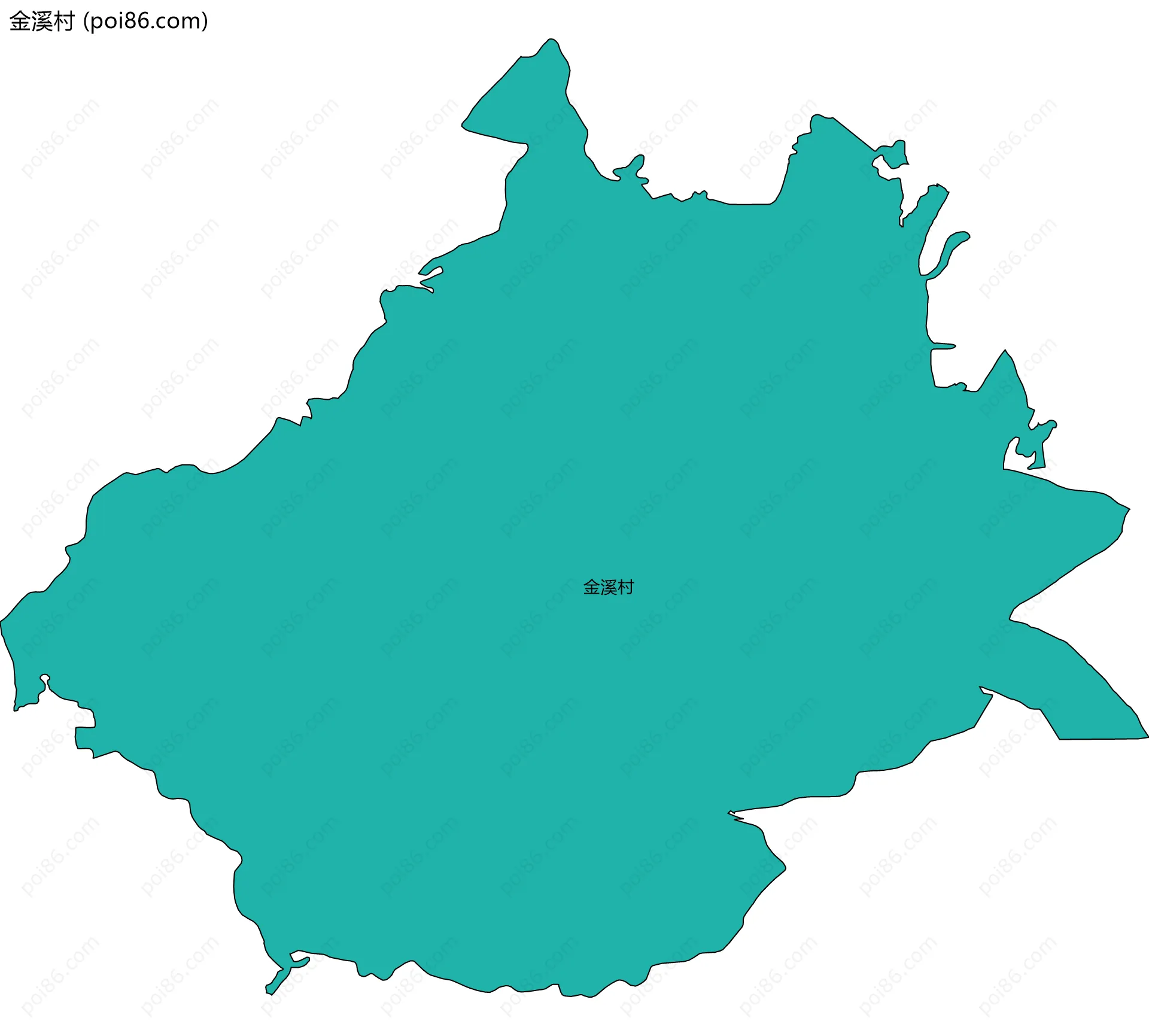 金溪村边界地图