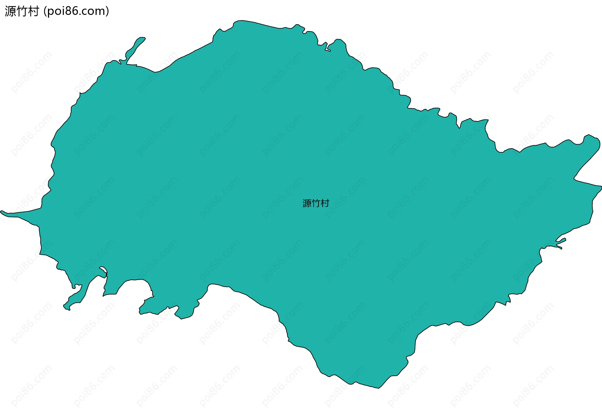 源竹村边界地图