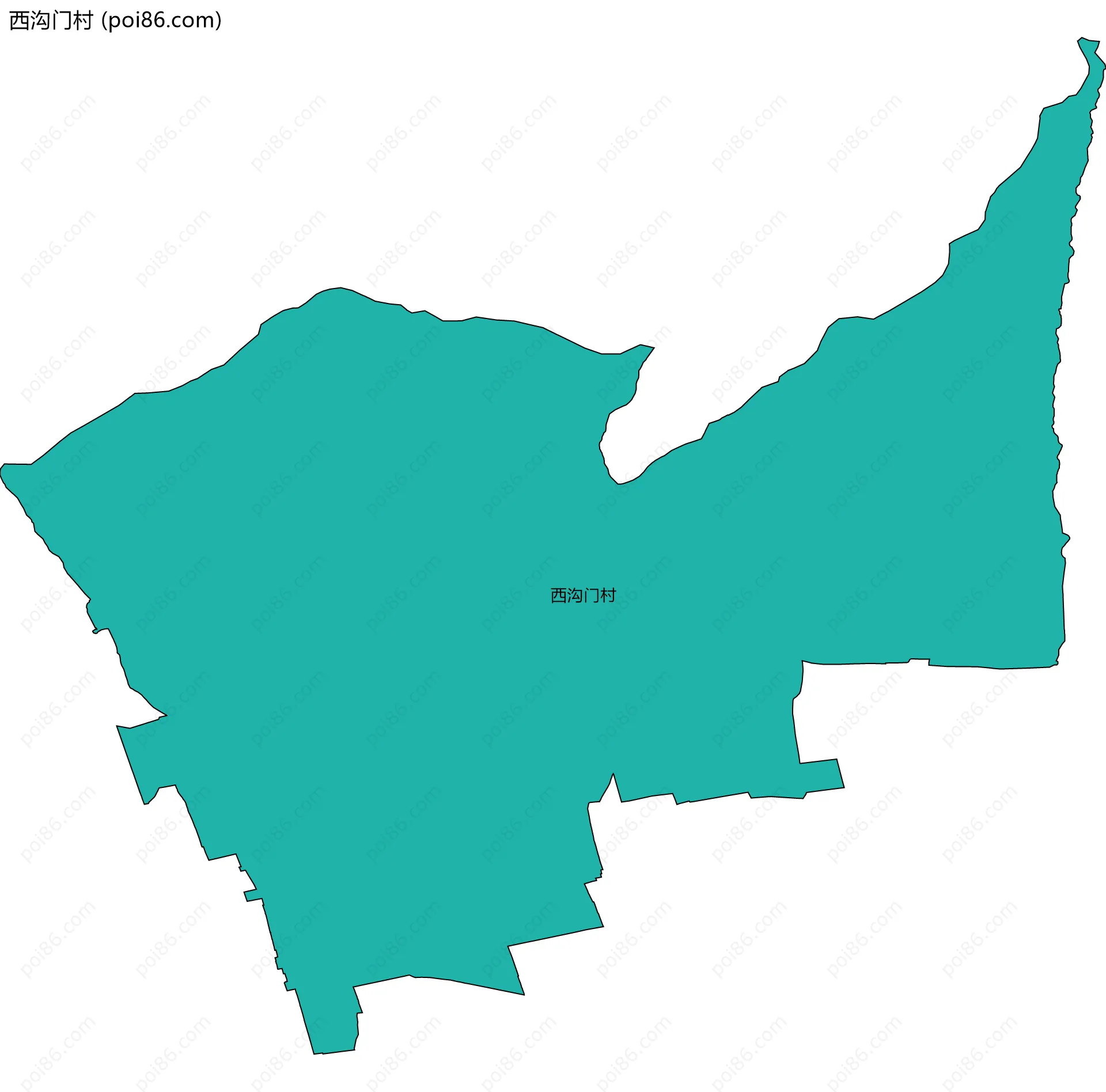 西沟门村边界地图