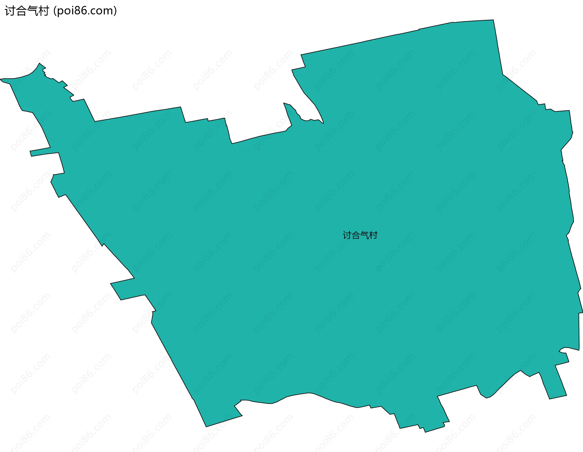 讨合气村边界地图