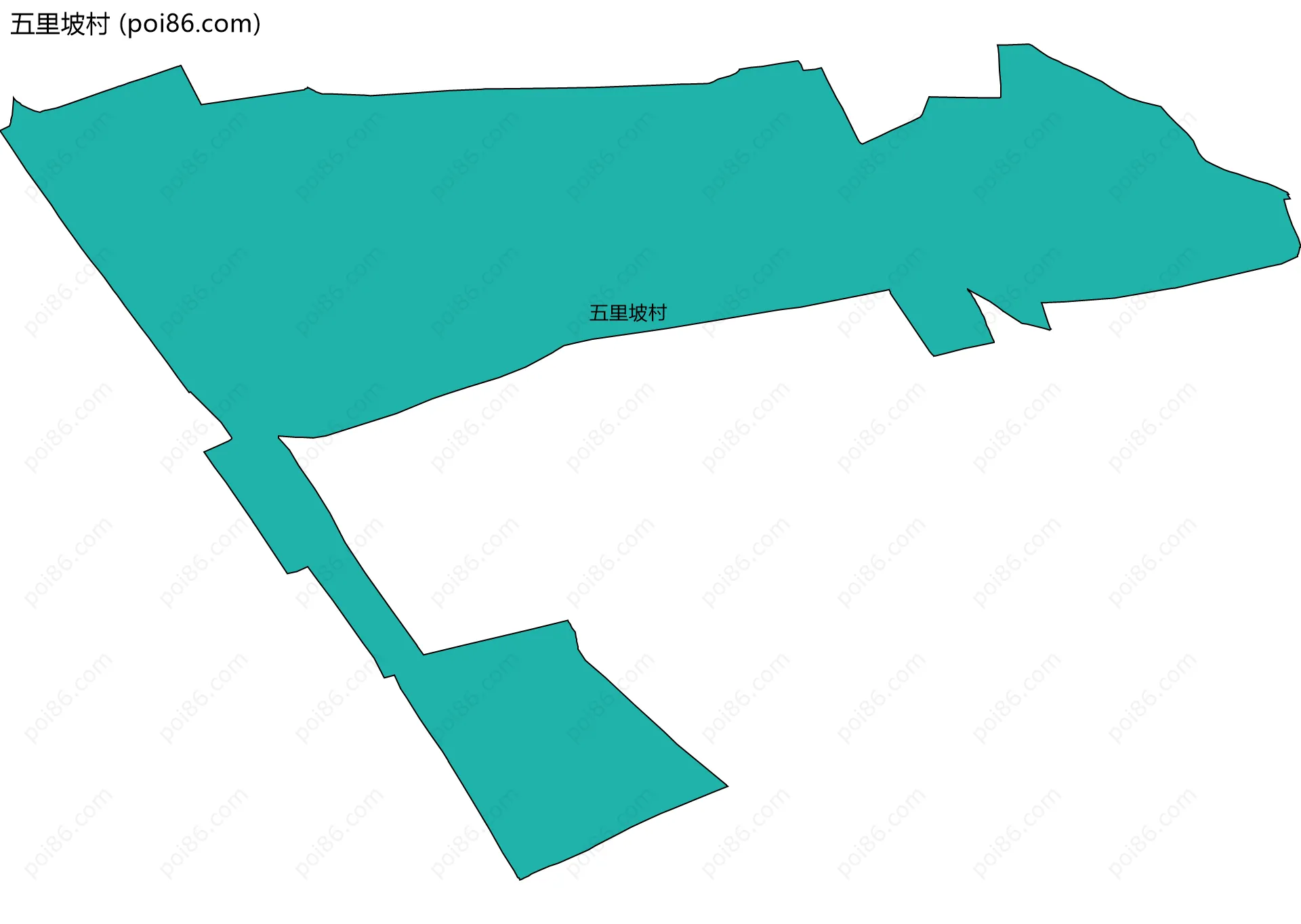 五里坡村边界地图
