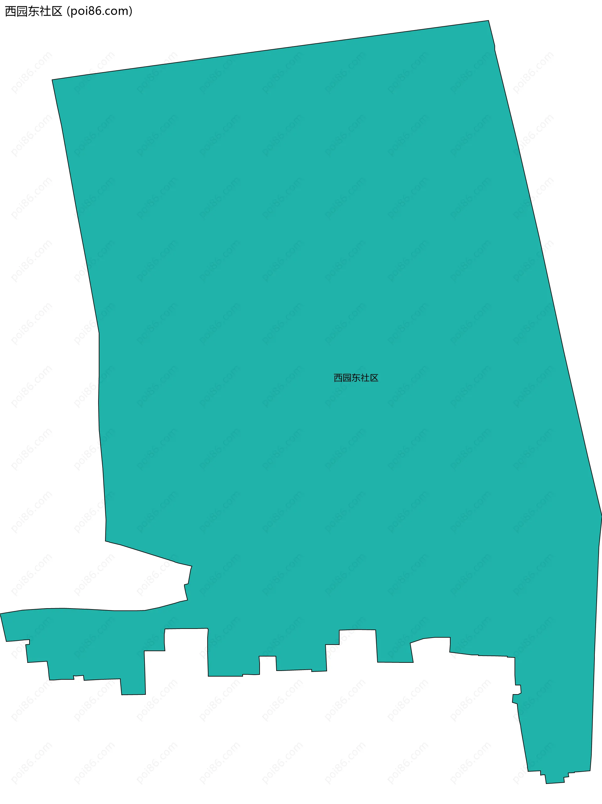 西园东社区边界地图