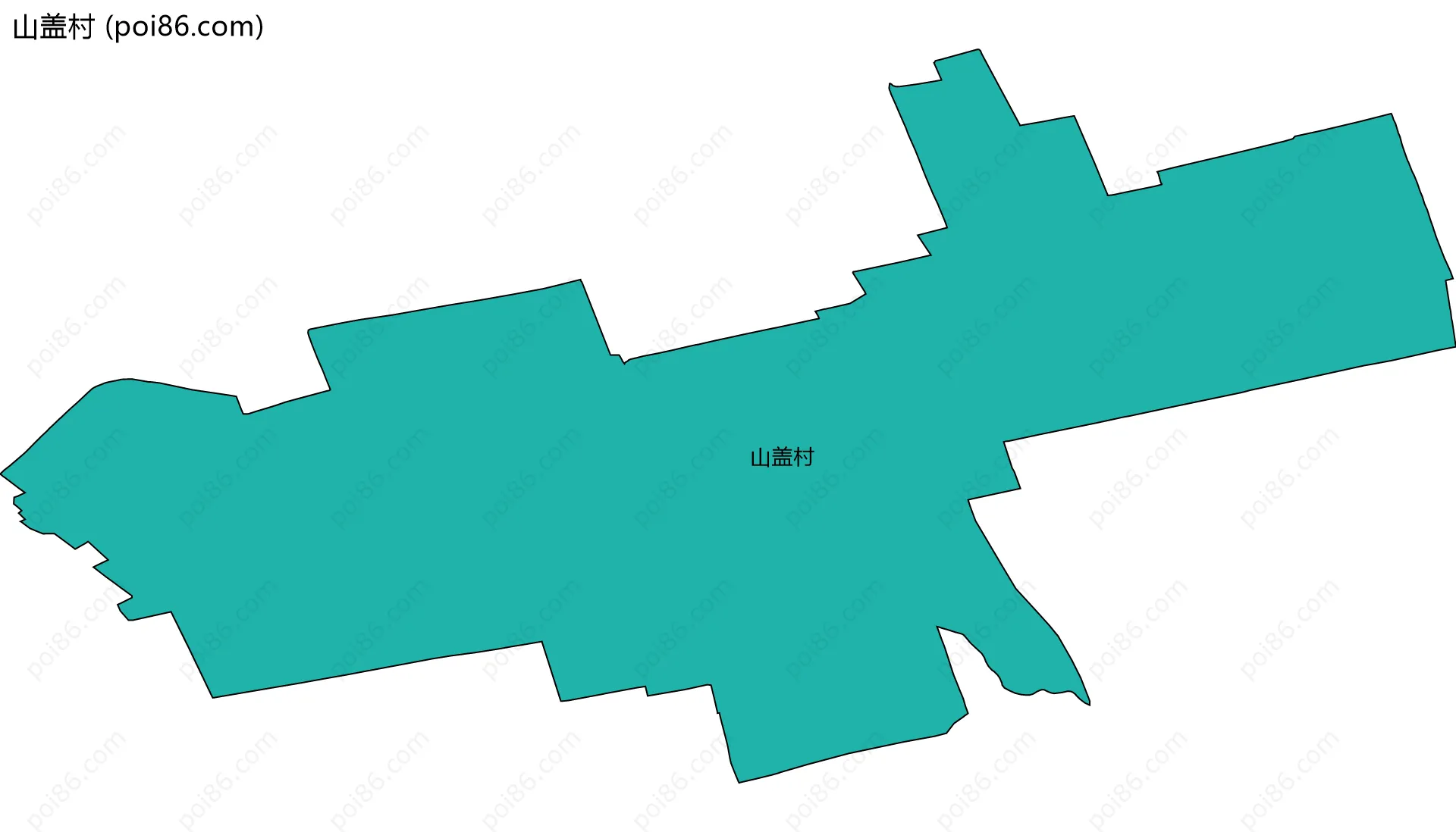 山盖村边界地图