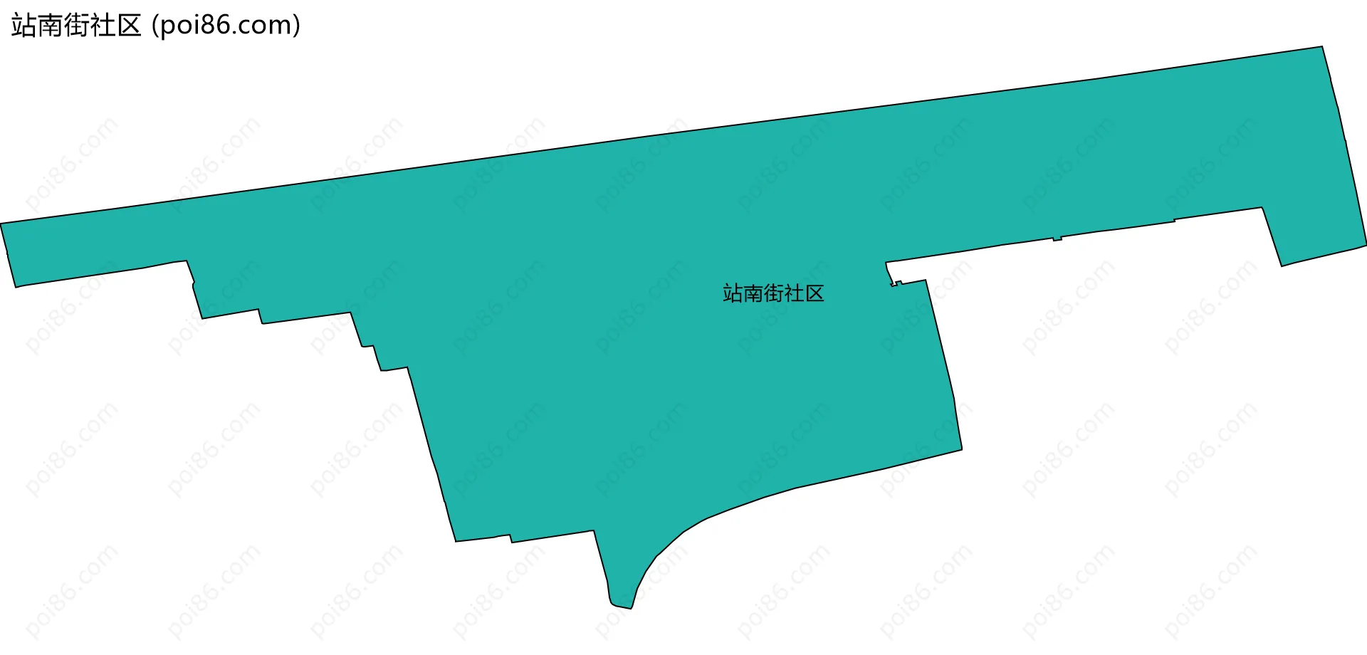 站南街社区边界地图