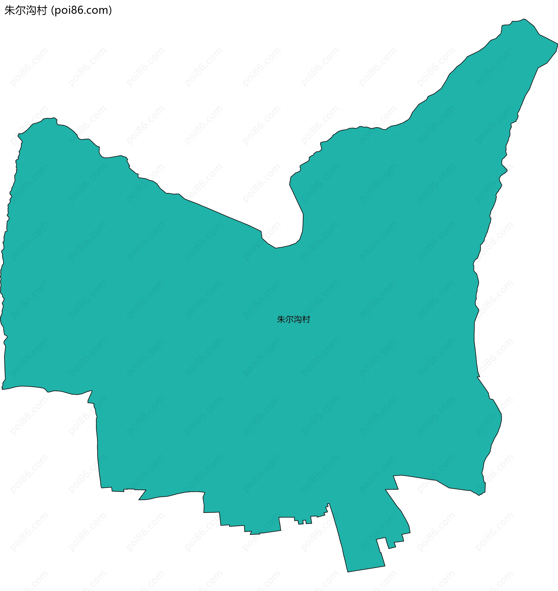 朱尔沟村边界地图