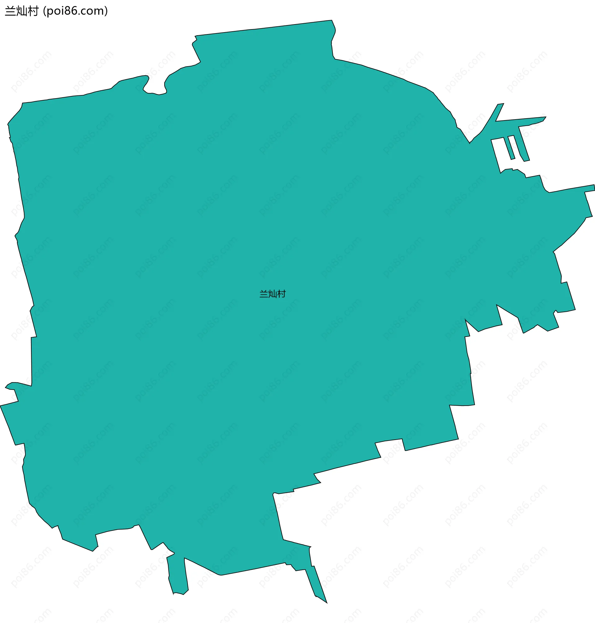 兰灿村边界地图
